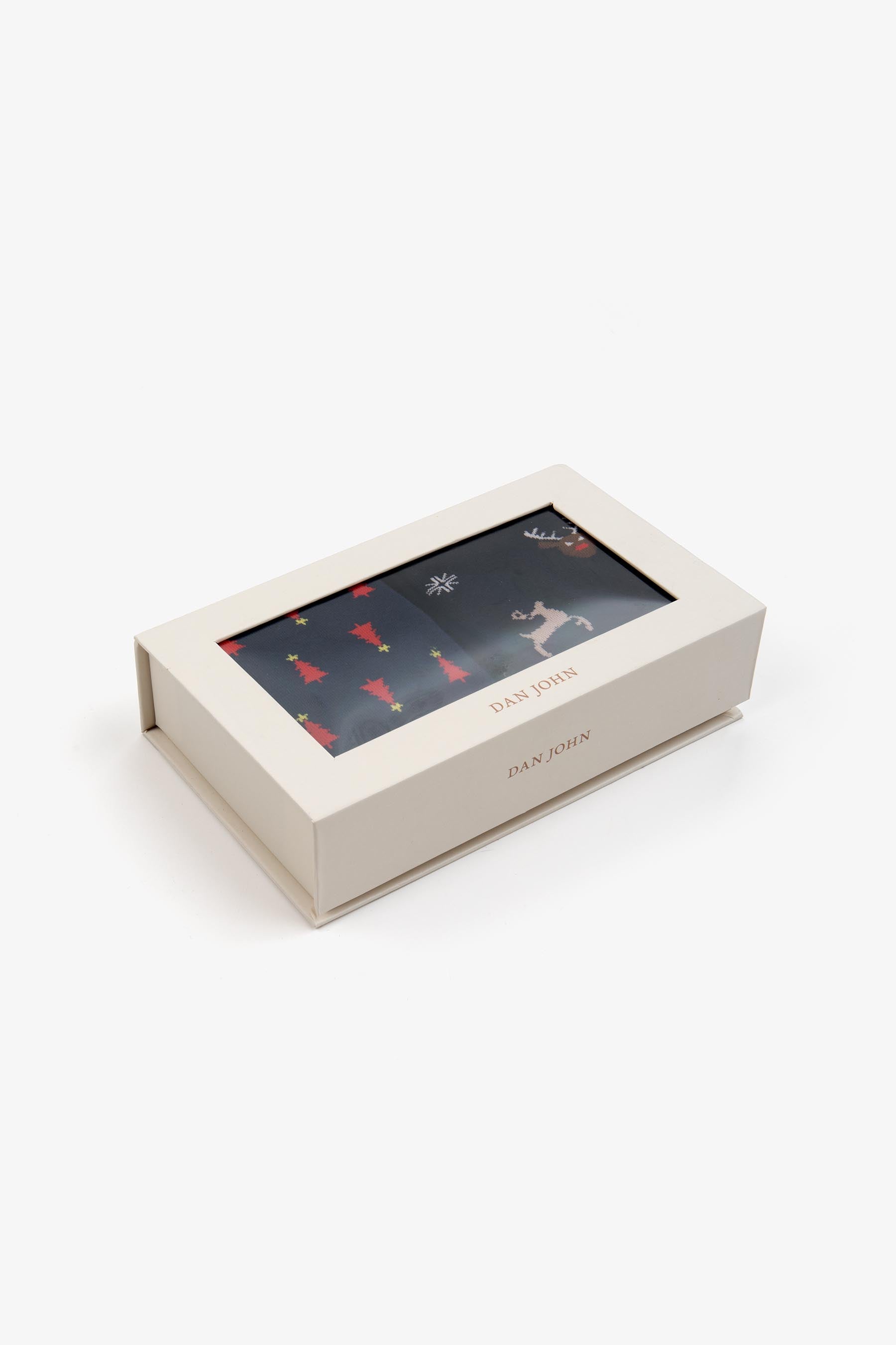 Paquete de 2 pares de calcetines largos fantasía azul