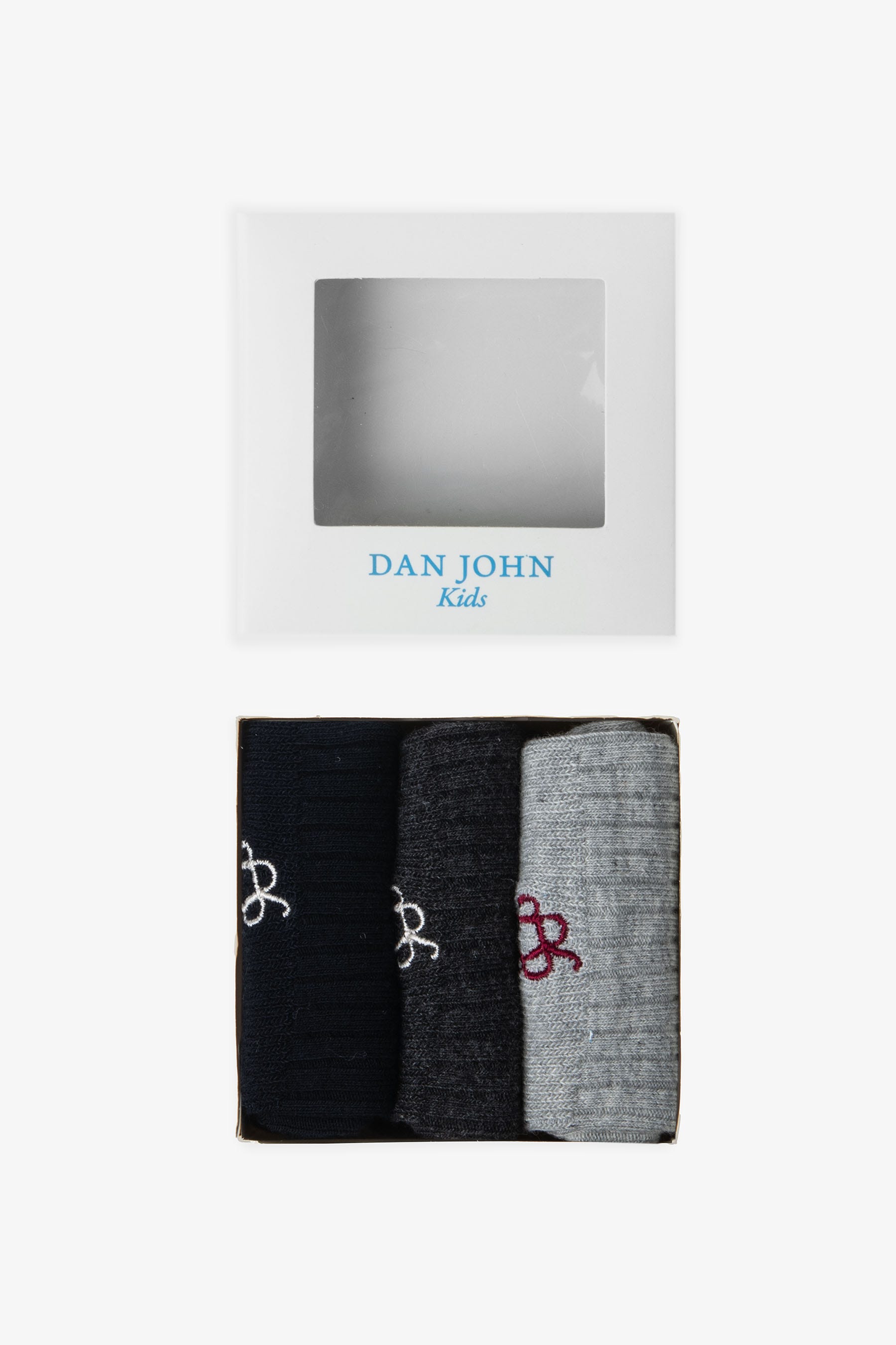 3-pack calza lunga a costina grigio chiaro Kids-Dan John