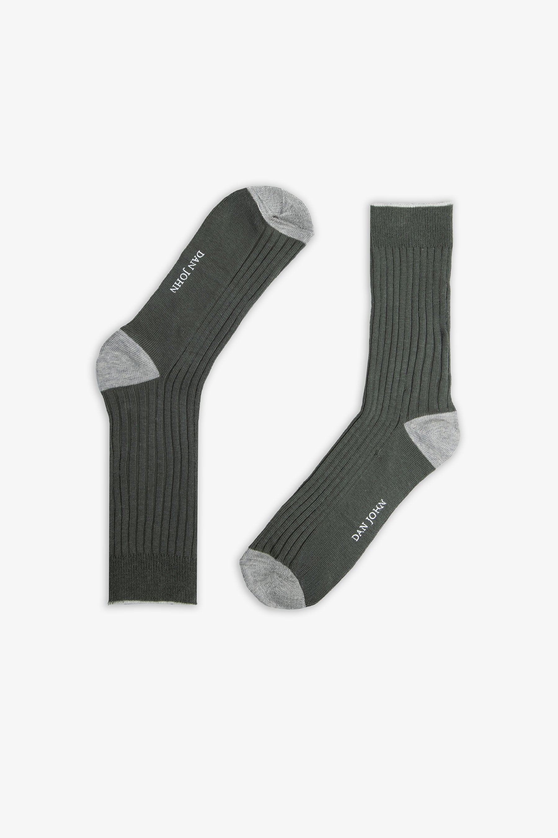 Lot de 3 paires de chaussettes à rayures et bordures bicolores vertes Kids