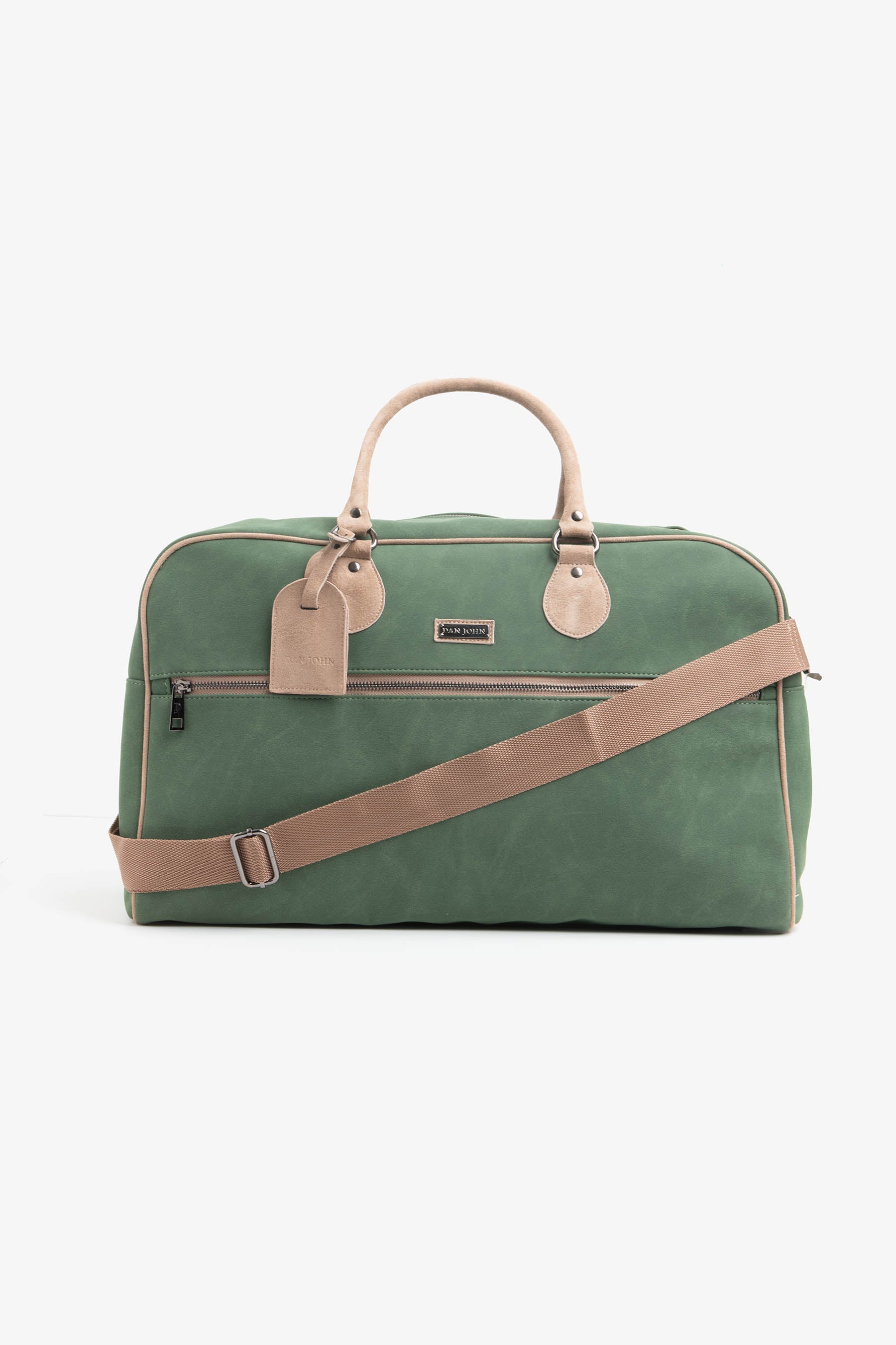 Bolso de lona de ante ecológico verde