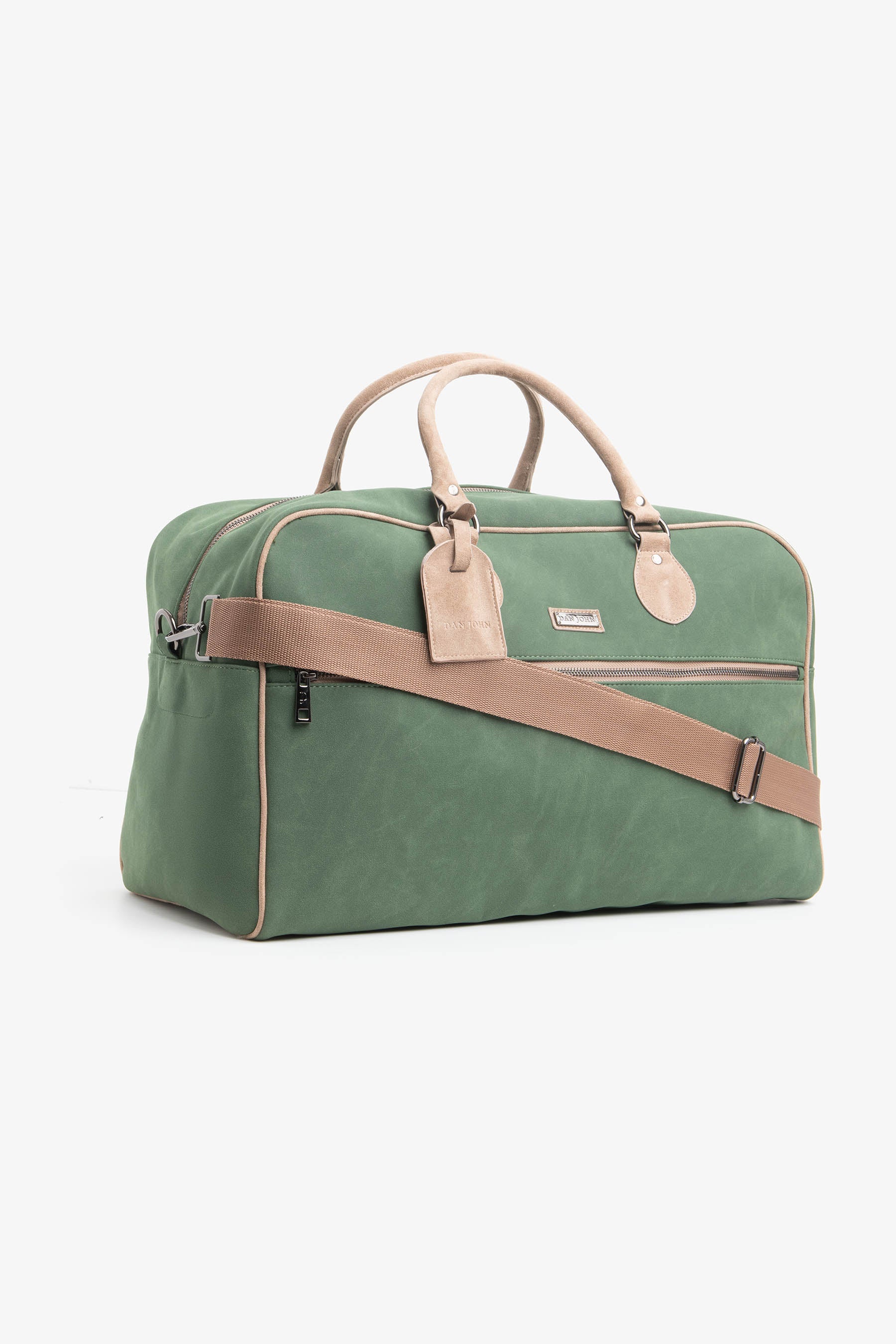 Bolso de lona de ante ecológico verde