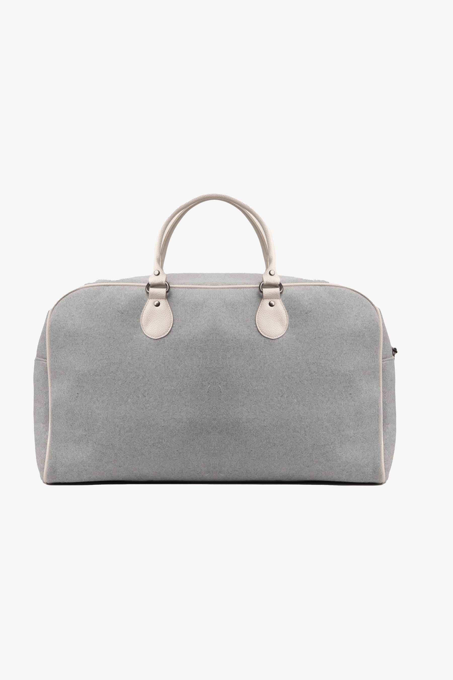 Bolso de lona efecto franela gris