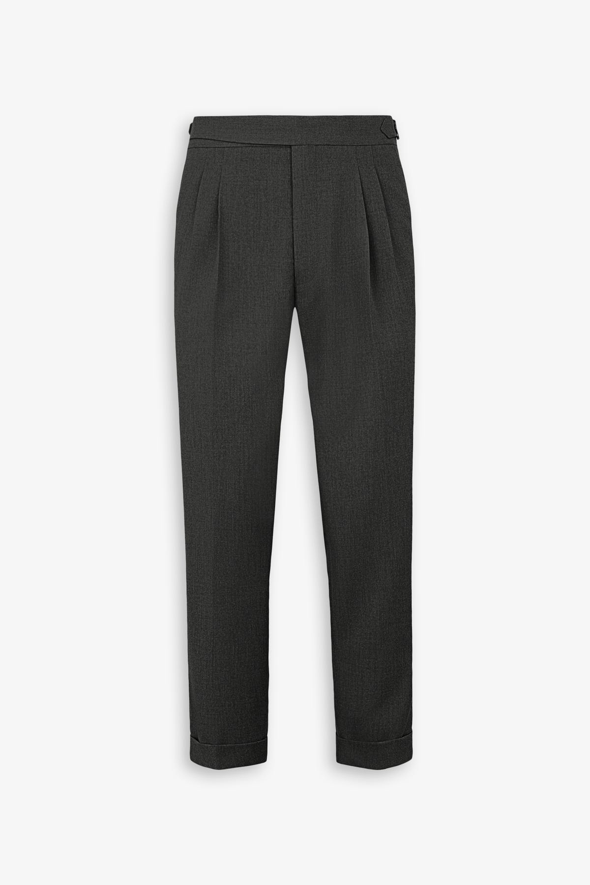 Hose „Contemporary“ mit Doppelbundfalten in Schwarz