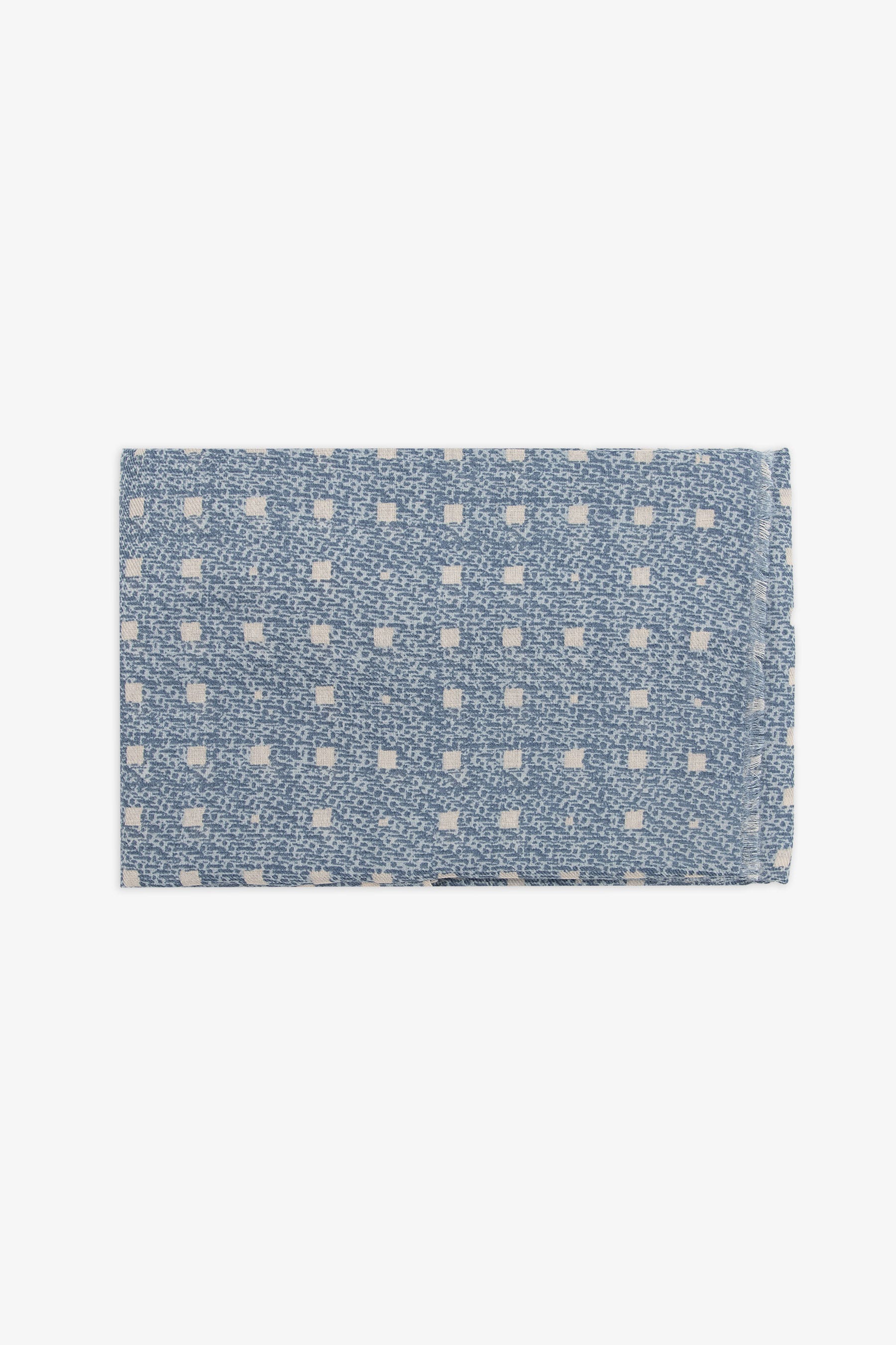 Pashmina disegno geometrico celeste-Dan John