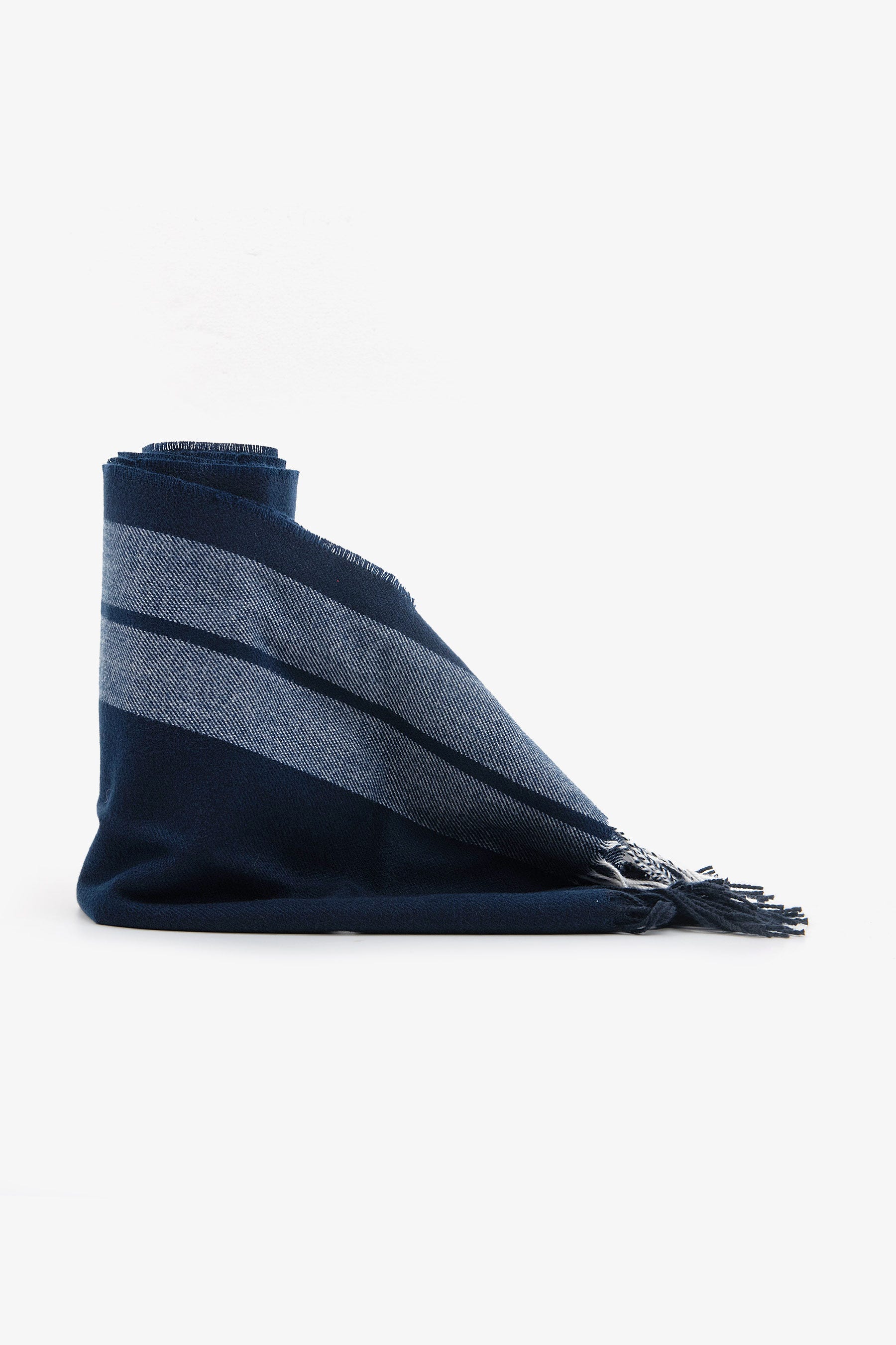 Pashmina righe diagonali blu-Dan John