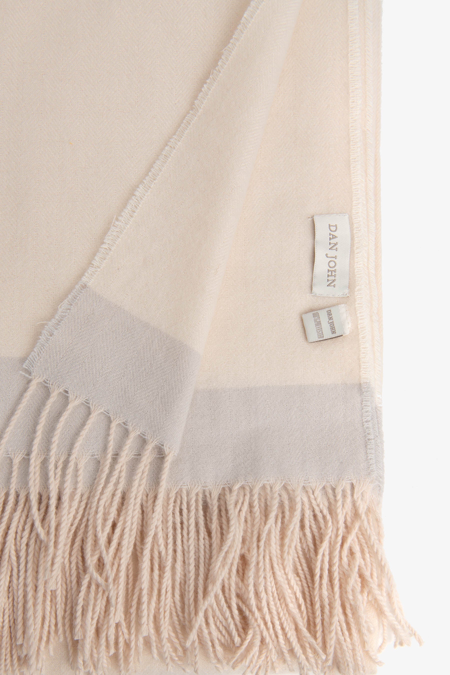 Plaid à rayures crème