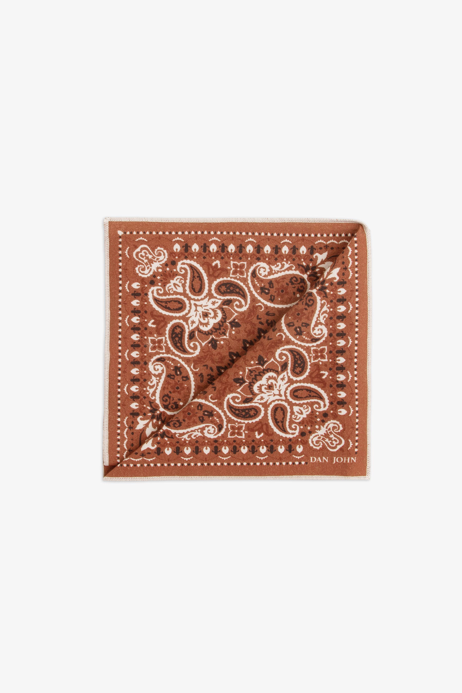 Pochette disegno cashmere arancio-Dan John