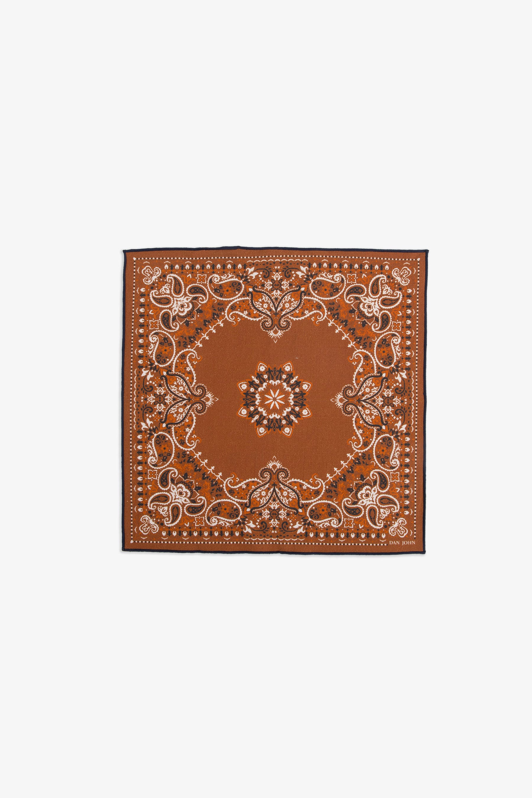Pochette disegno cashmere arancio-Dan John