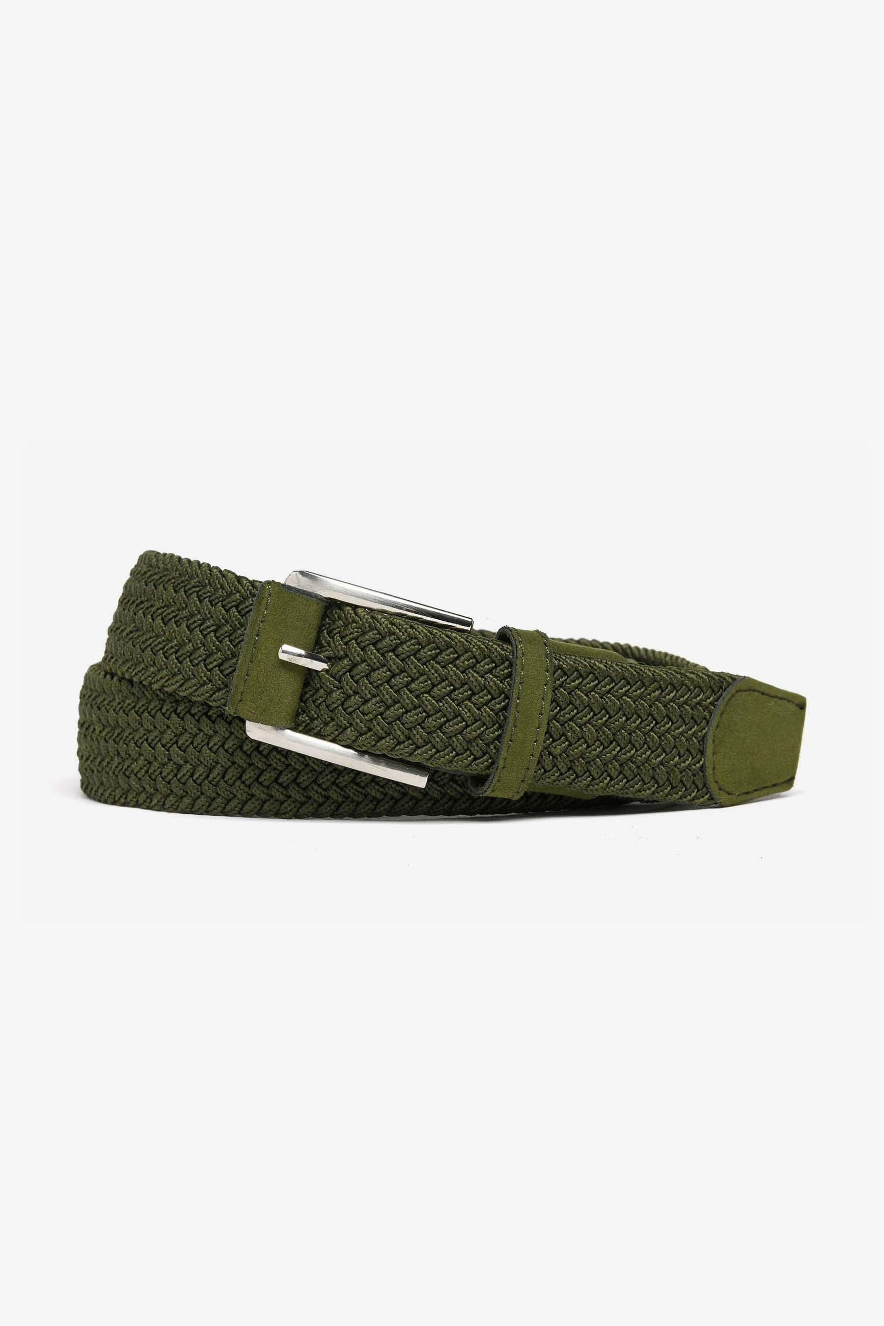 Cintura sportiva elastica intrecciata verde · Dan John