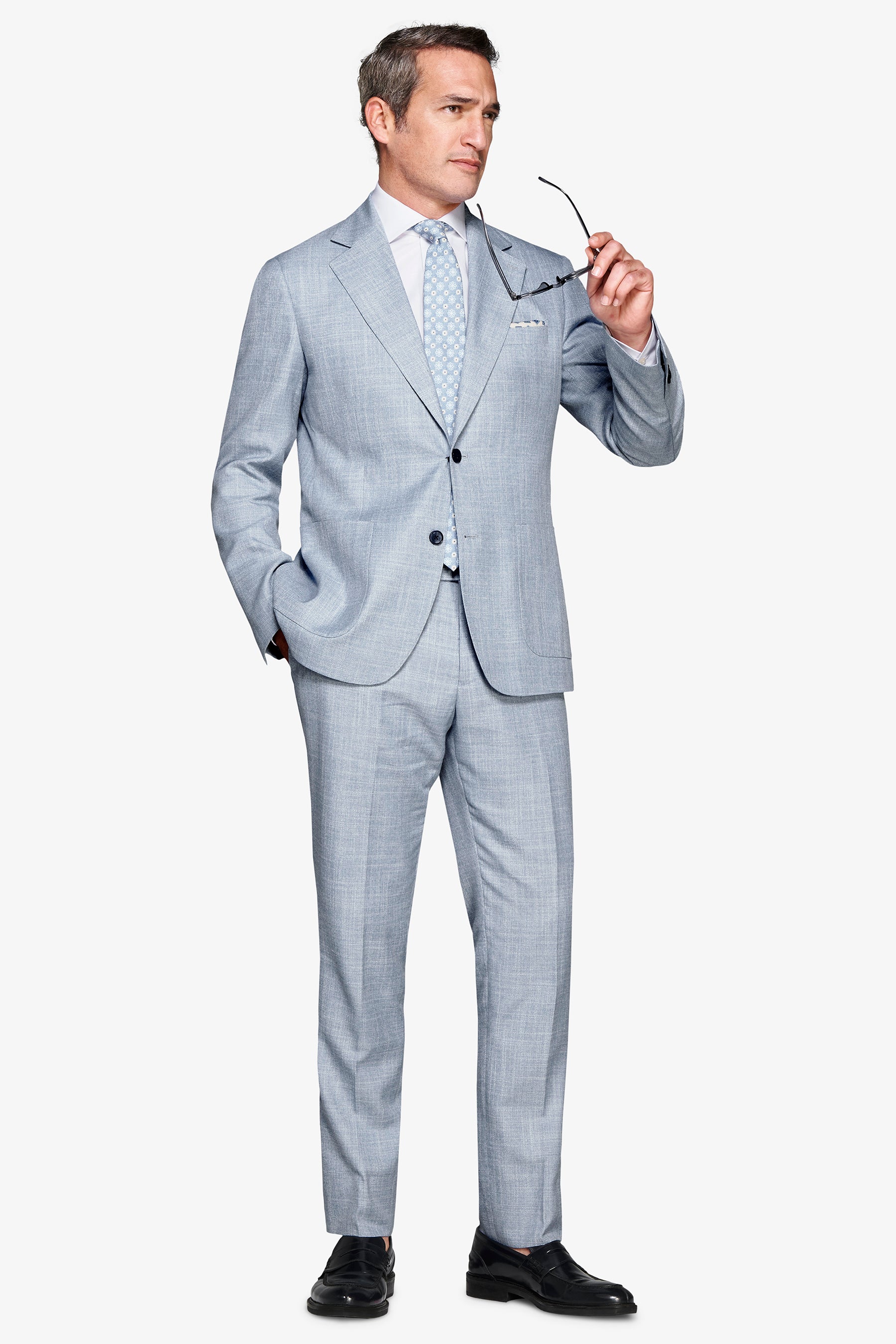 Americana tela flameada celeste