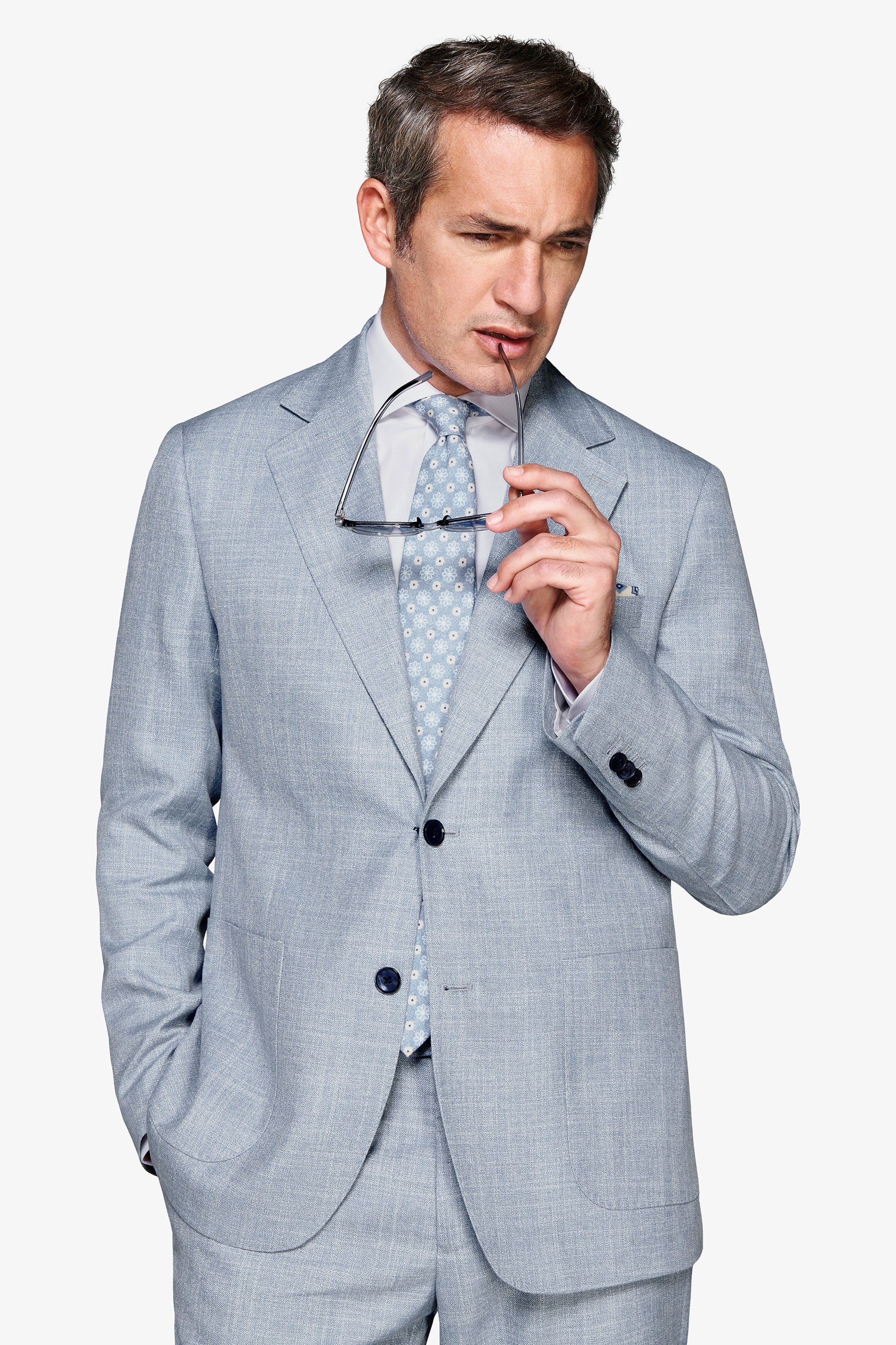 Americana tela flameada celeste