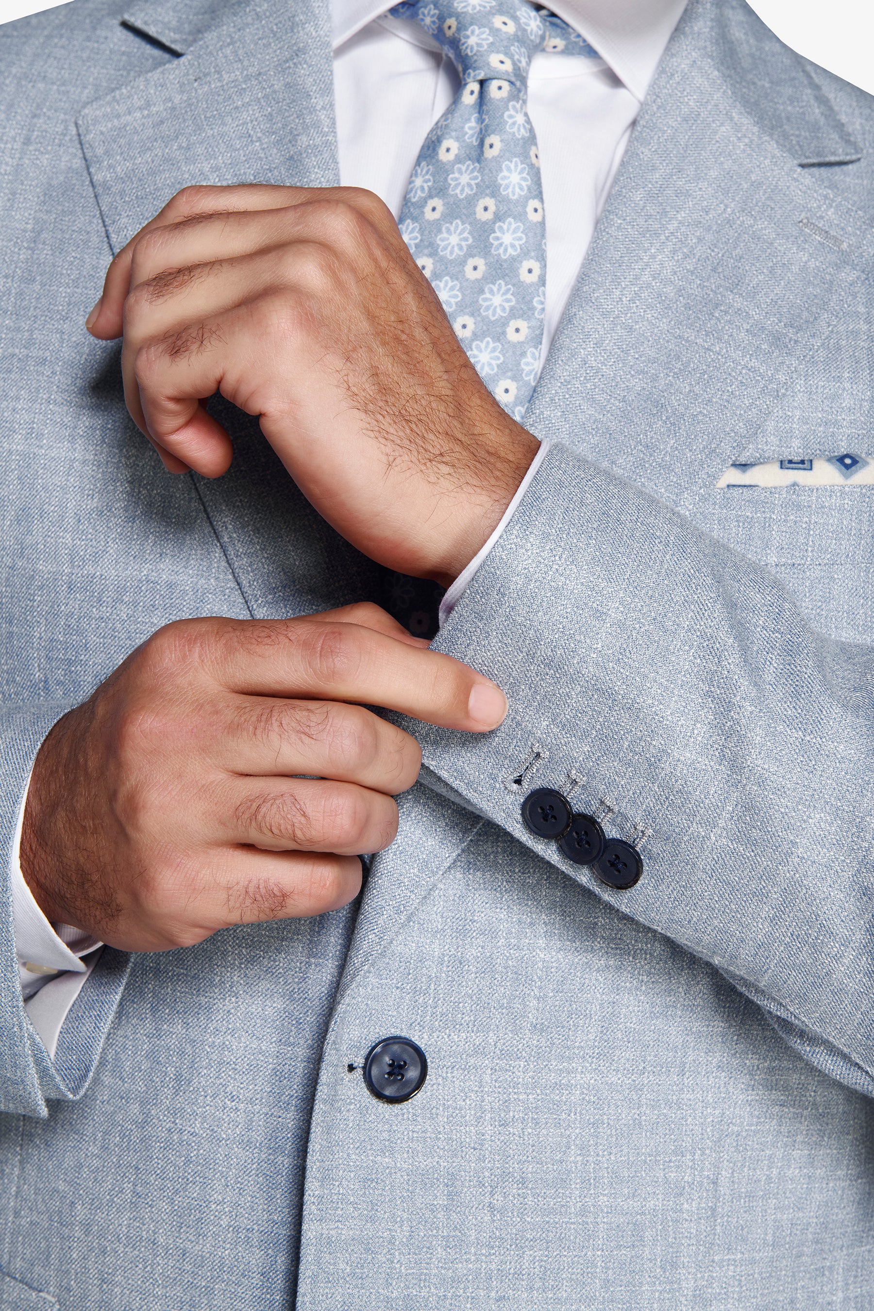 Americana tela flameada celeste