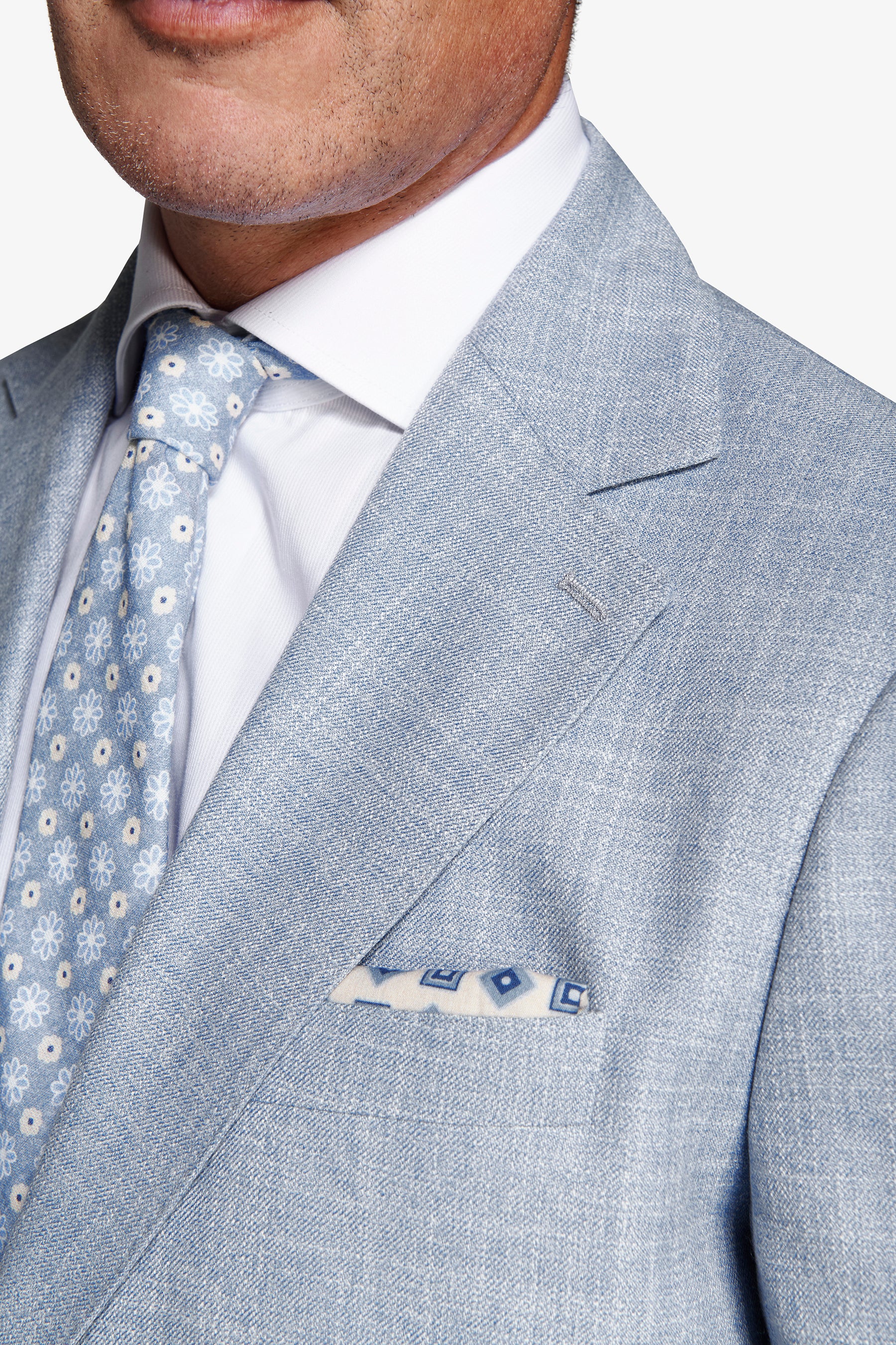 Americana tela flameada celeste