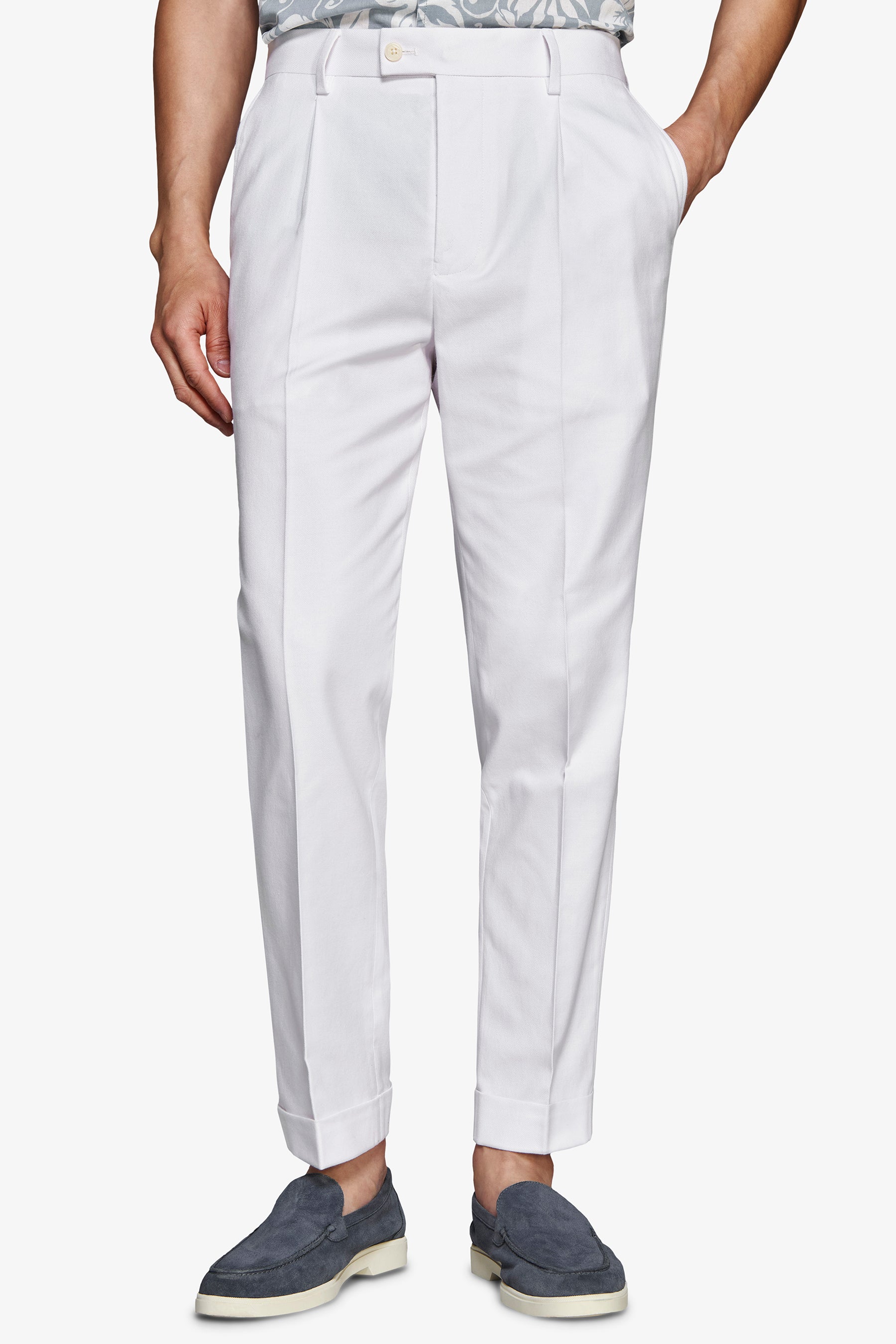 Pantaloni straight bianchi