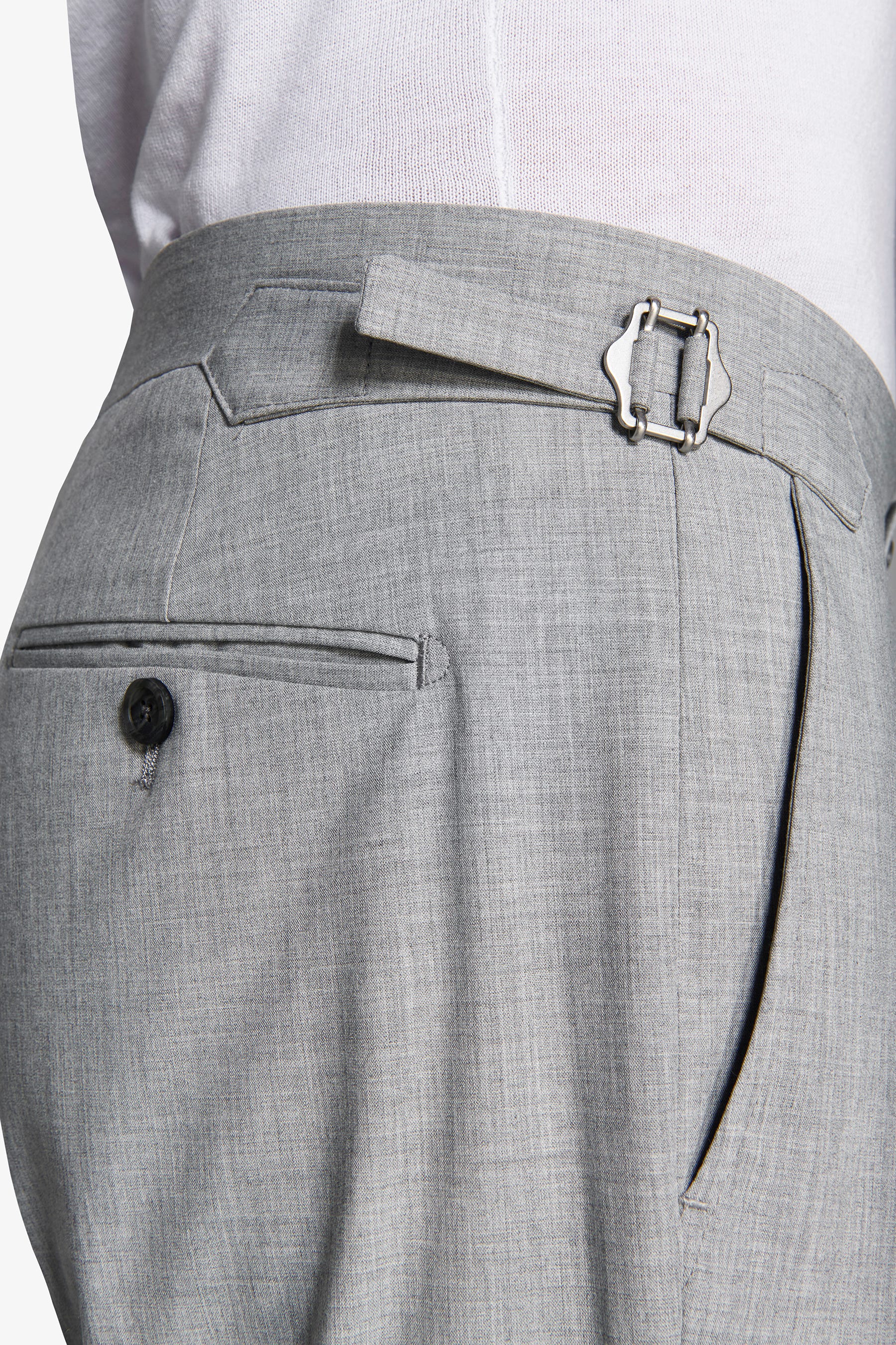 Pantaloni tela melange grigi-Dan John