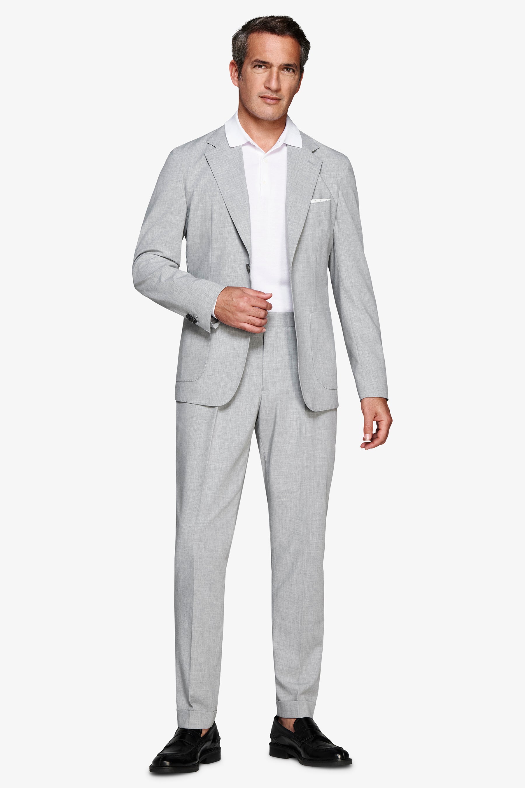 Giacca tela melange grigia-Dan John