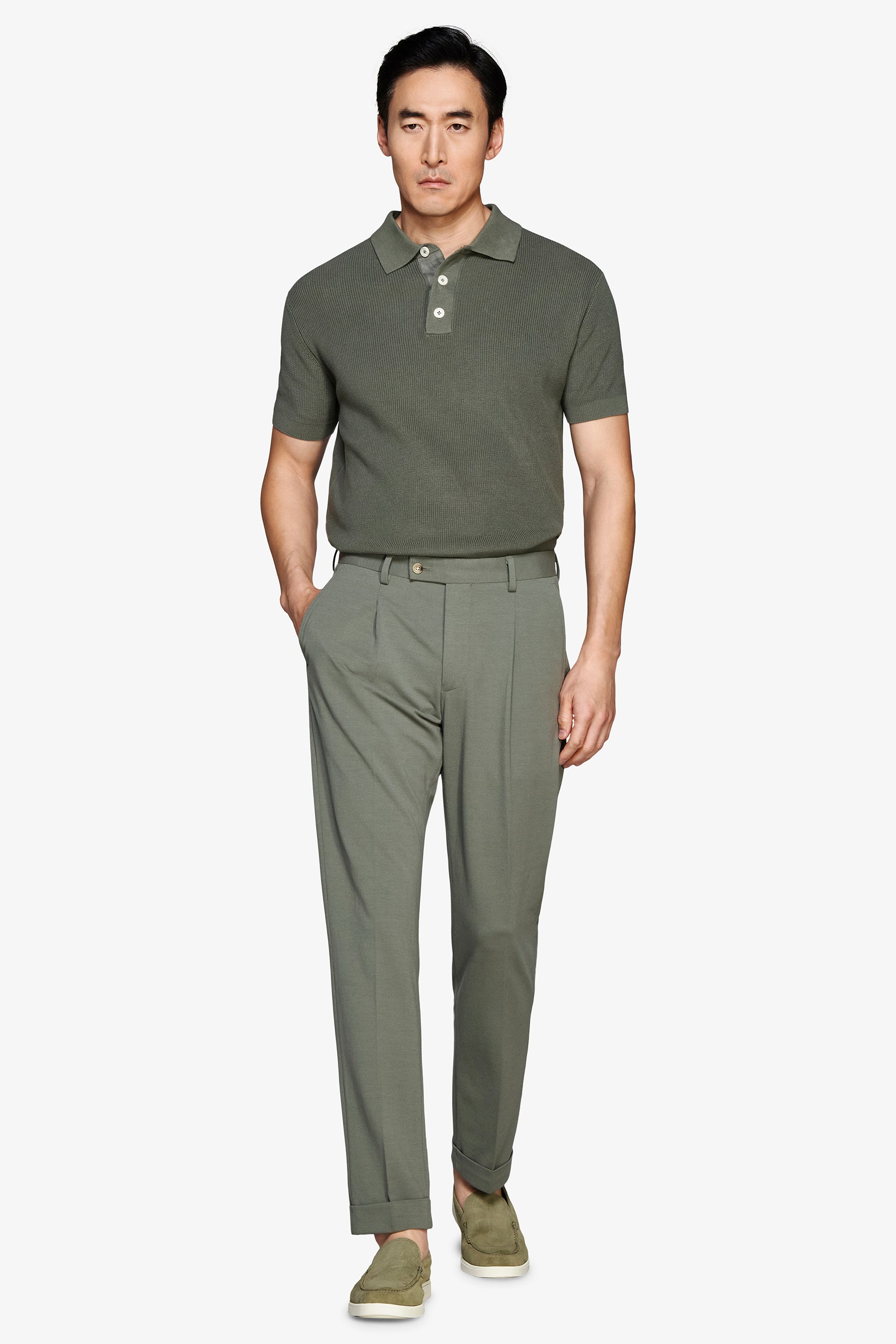 GRÜNES COB POINT KURZARM-POLOSHIRT