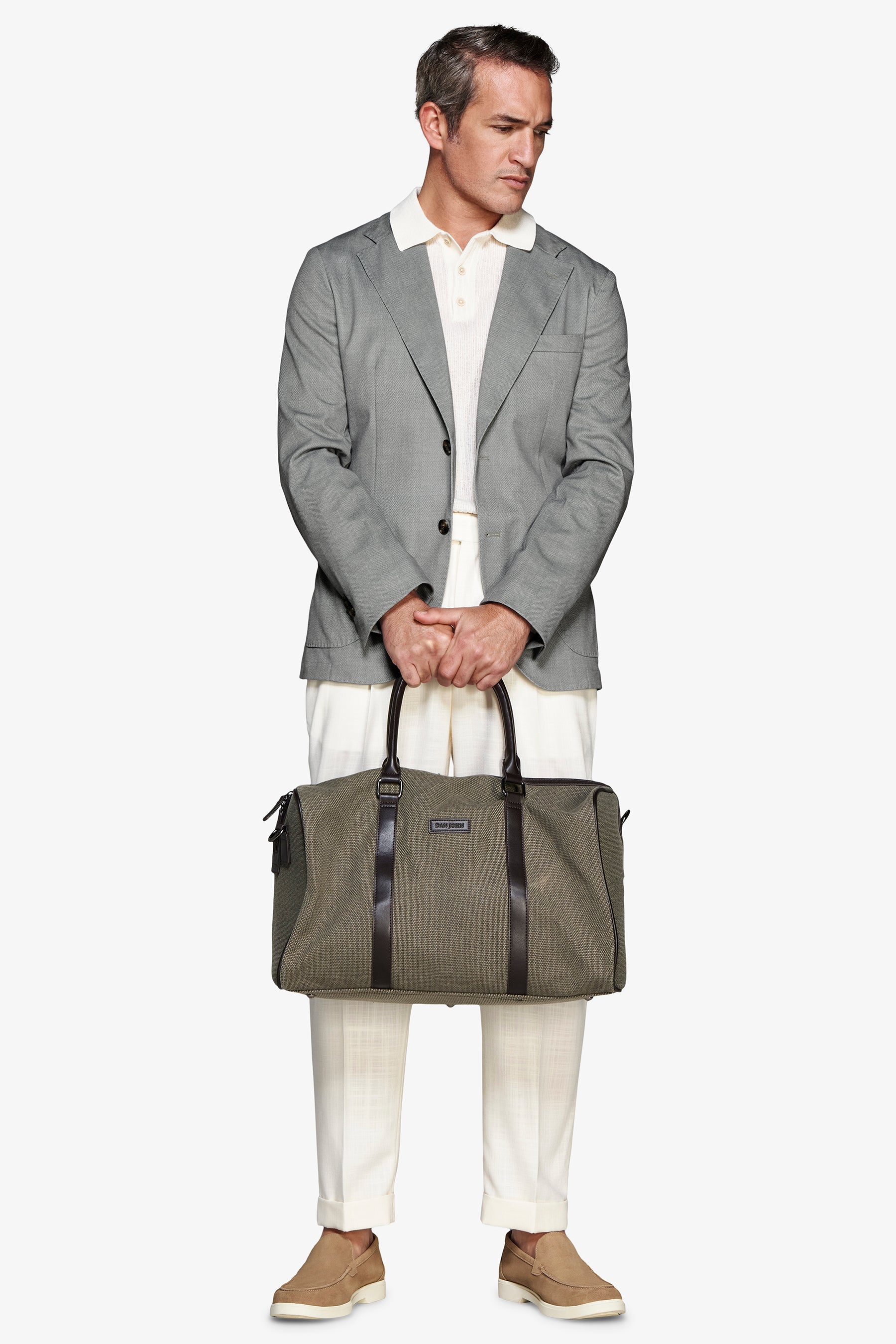 Americana de punto en espiga verde