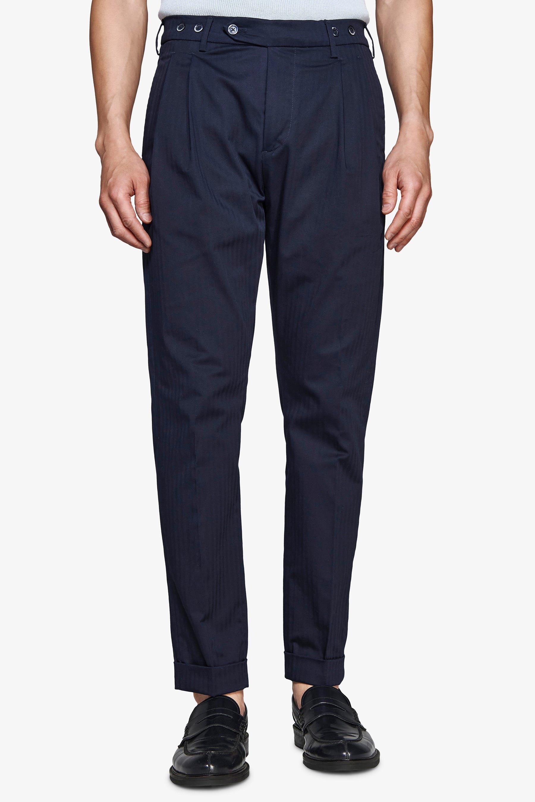 Pantaloni Herringbone blu-Dan John