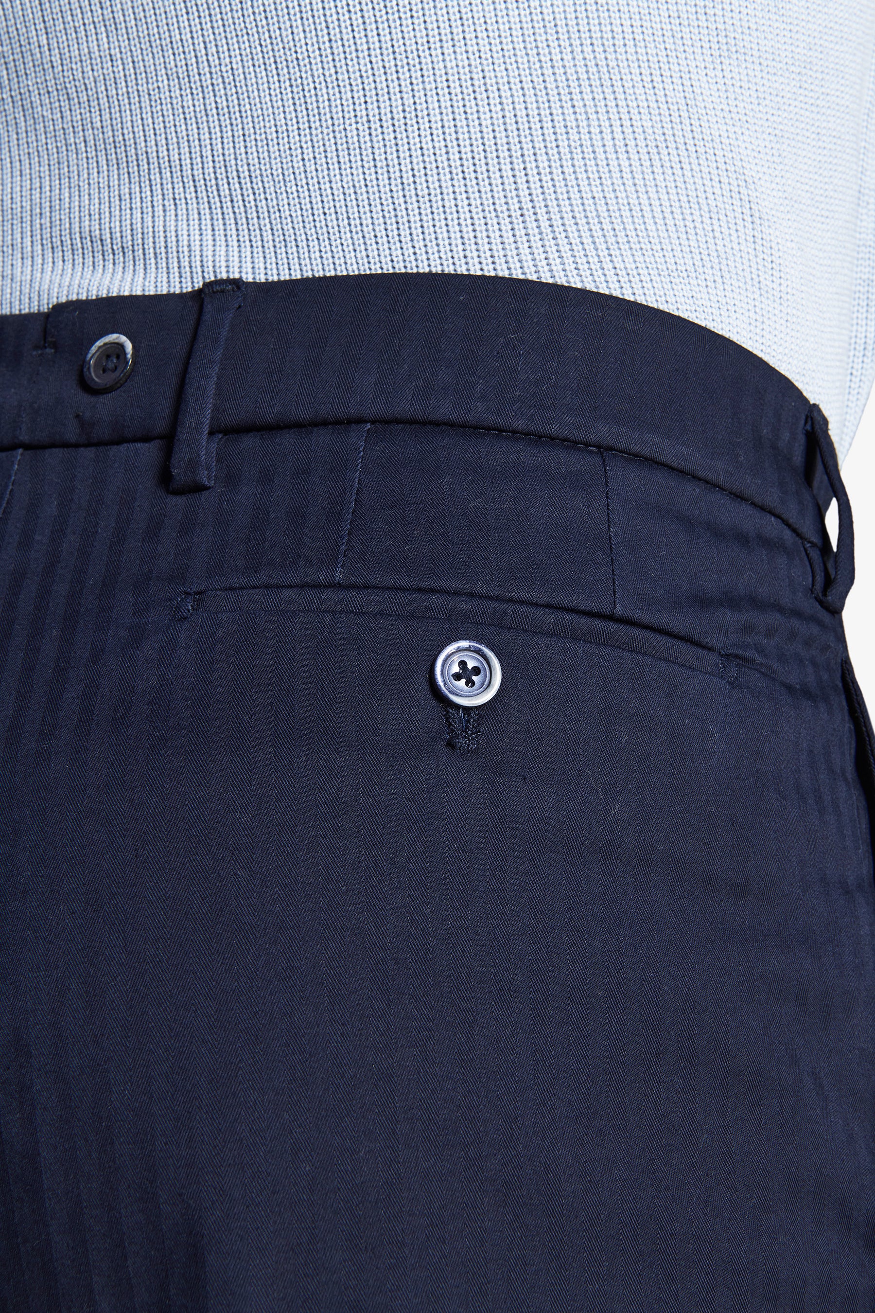 Pantaloni Herringbone blu