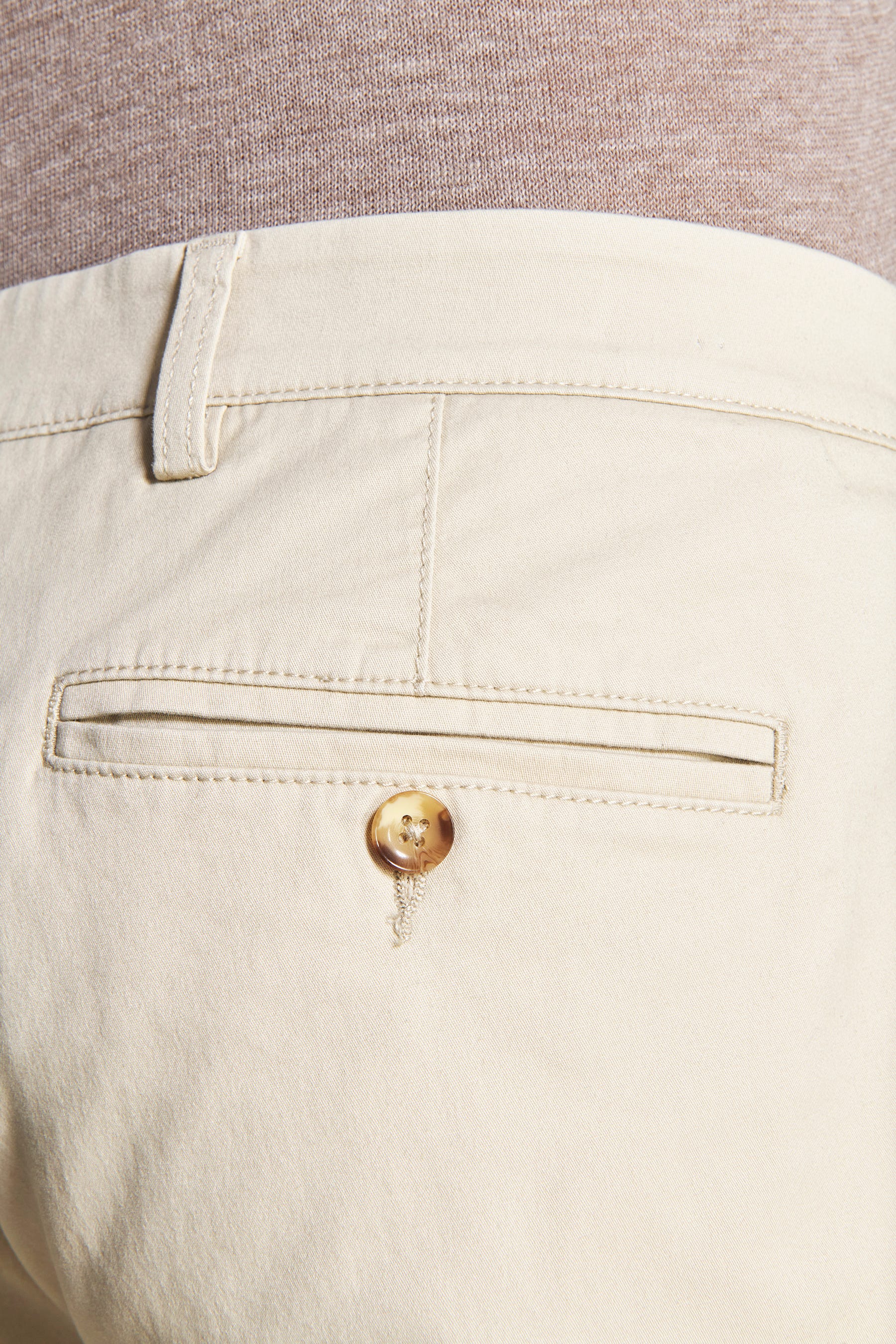 Bermuda chino basic in cotone cream-Dan John