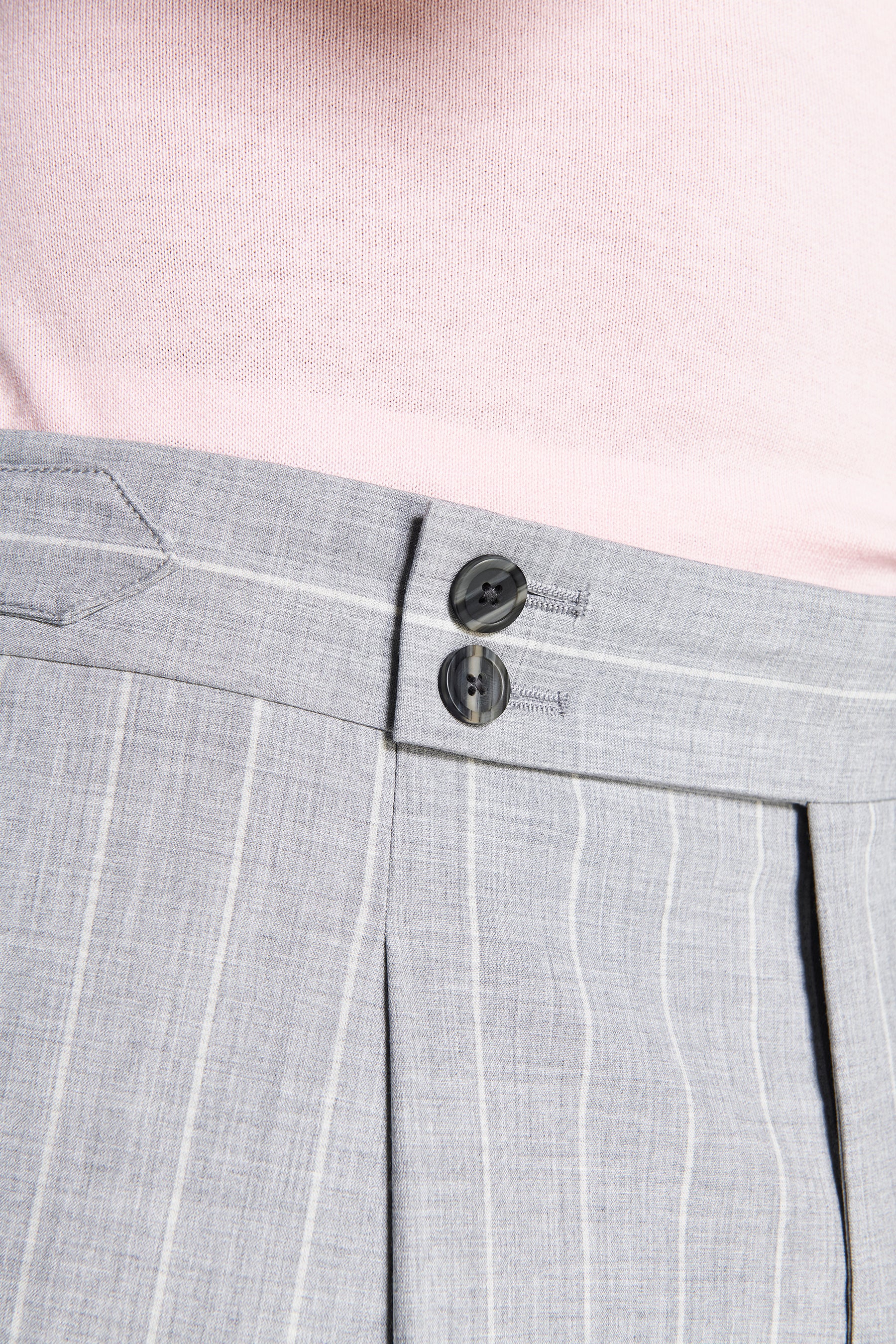 Pantaloni gessati grigi