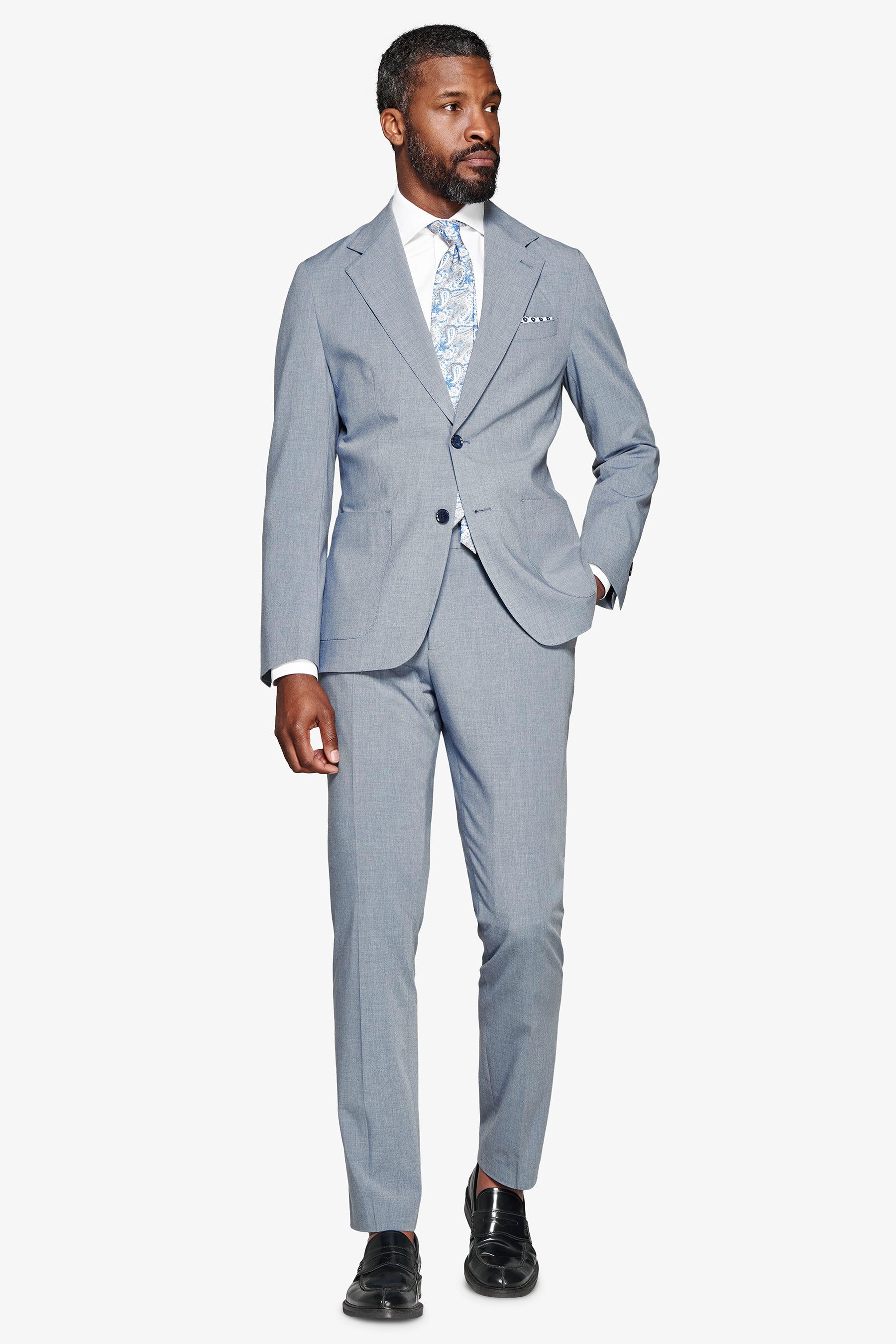 Giacca tela melange avion