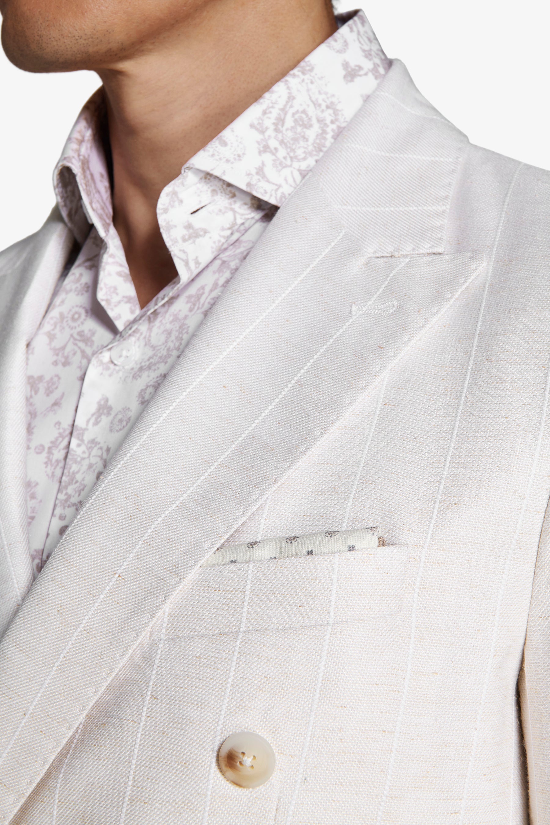 Americana cruzada a rayas arena