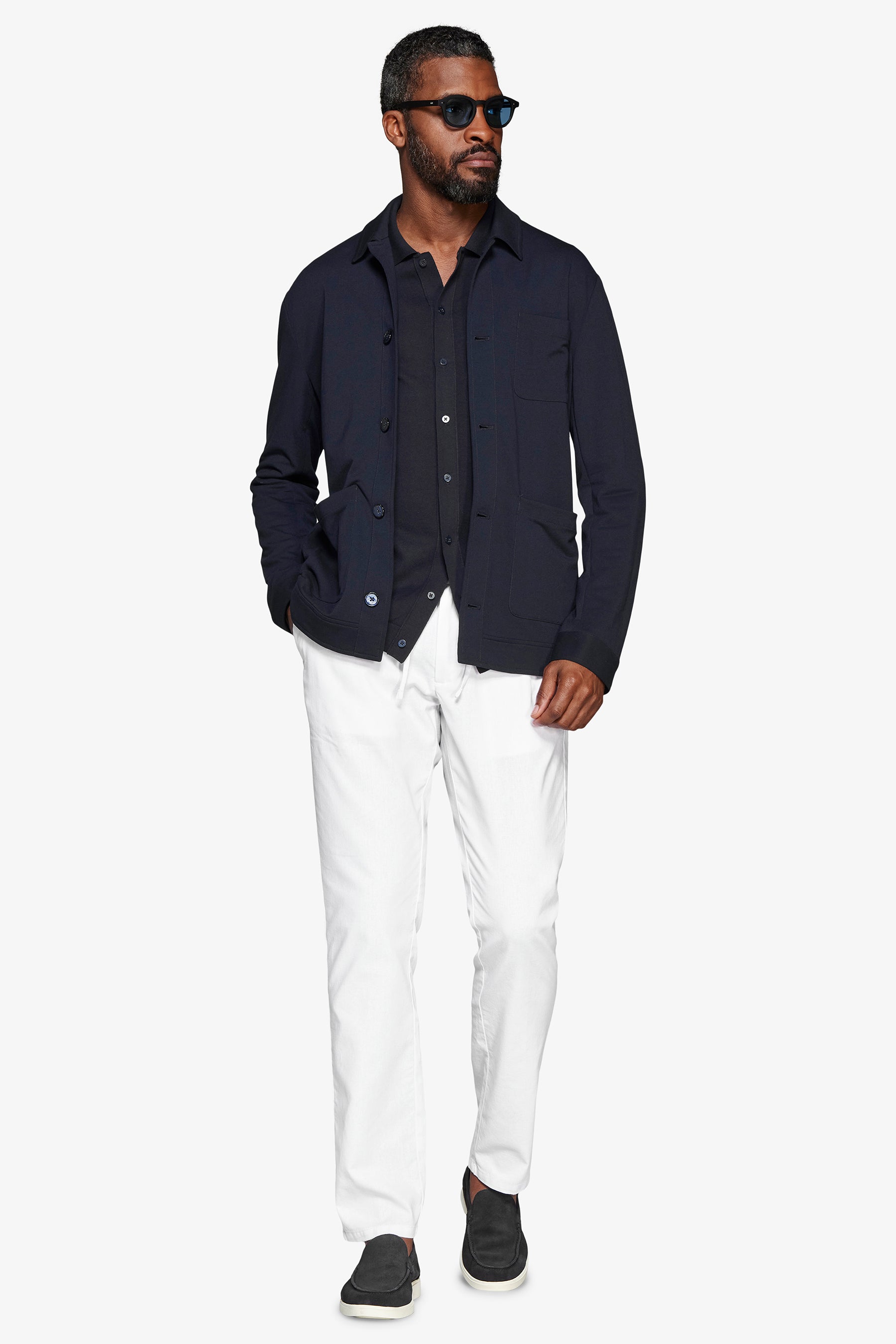 Sobrecamisa de punto azul