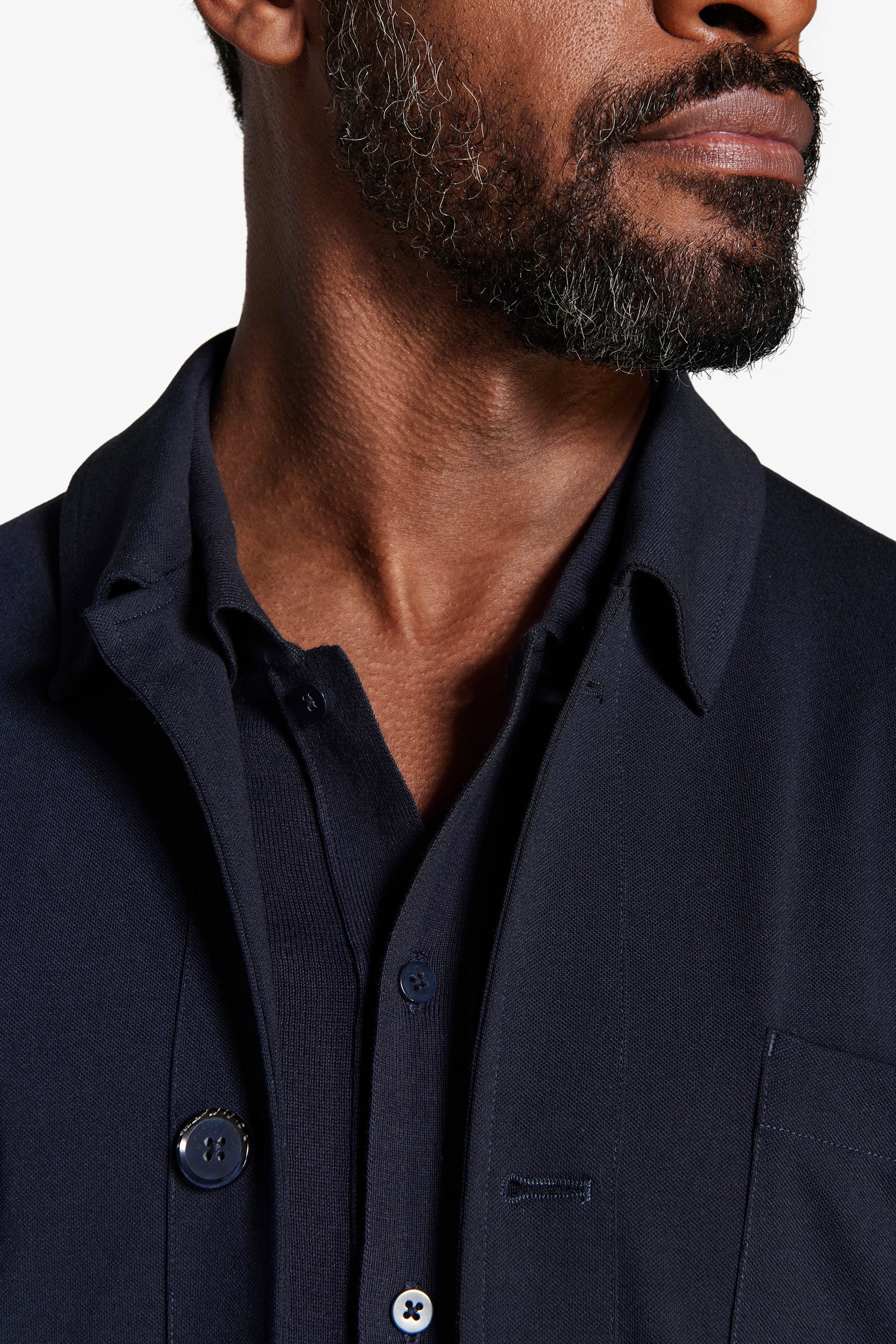 Sobrecamisa de punto azul