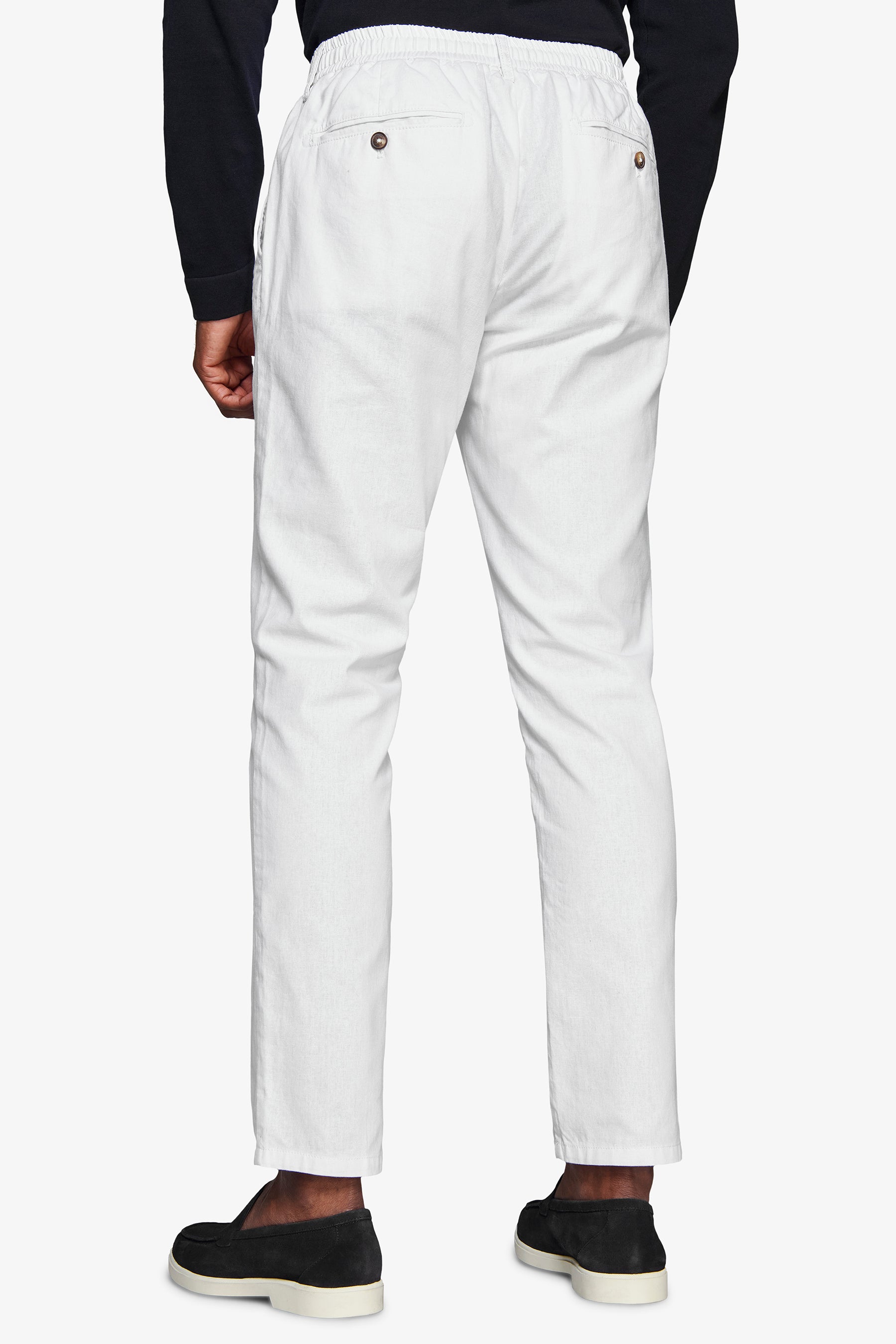 Pantalaccio misto lino bianco