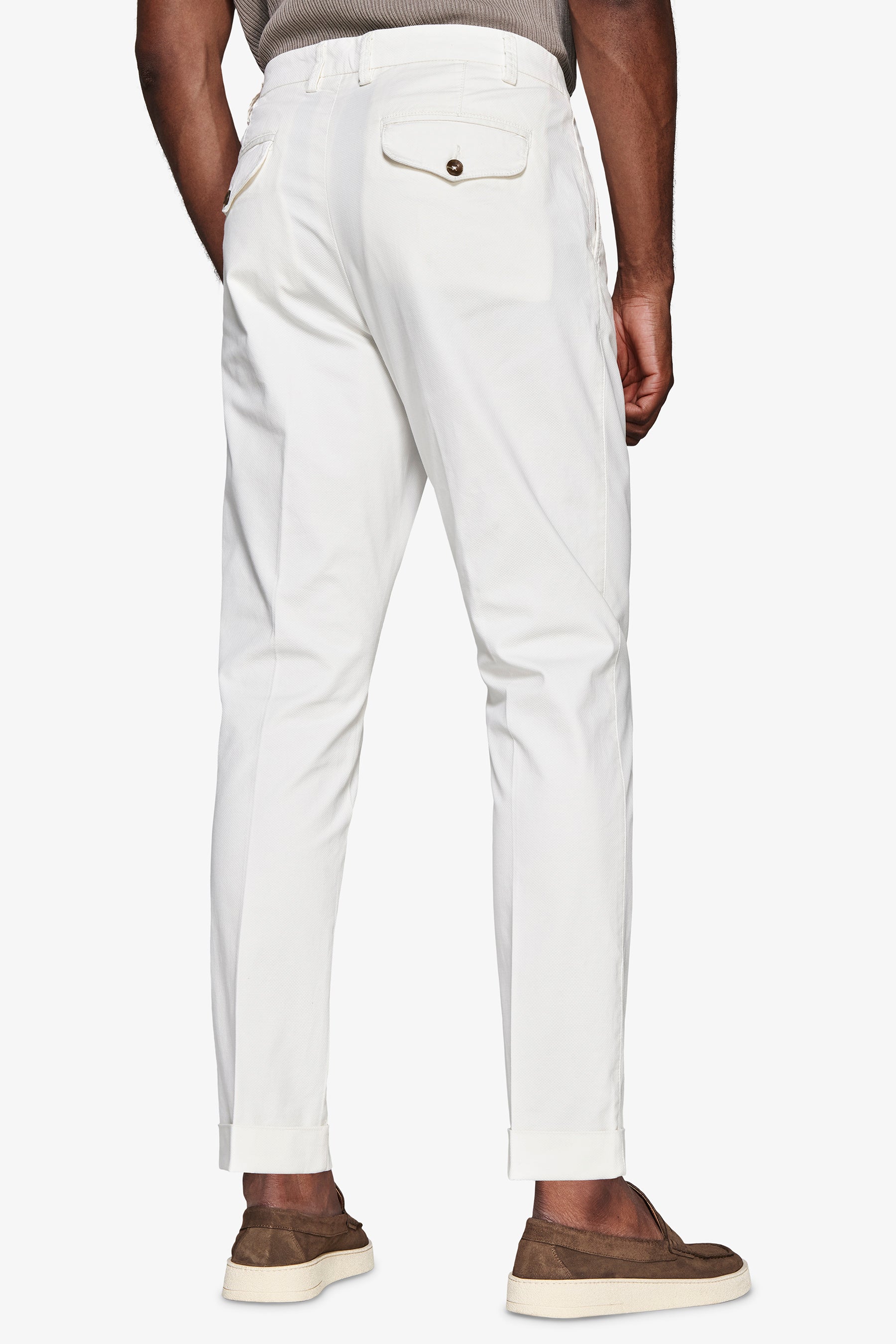 Verstärkte Hosen in Cremefarbe