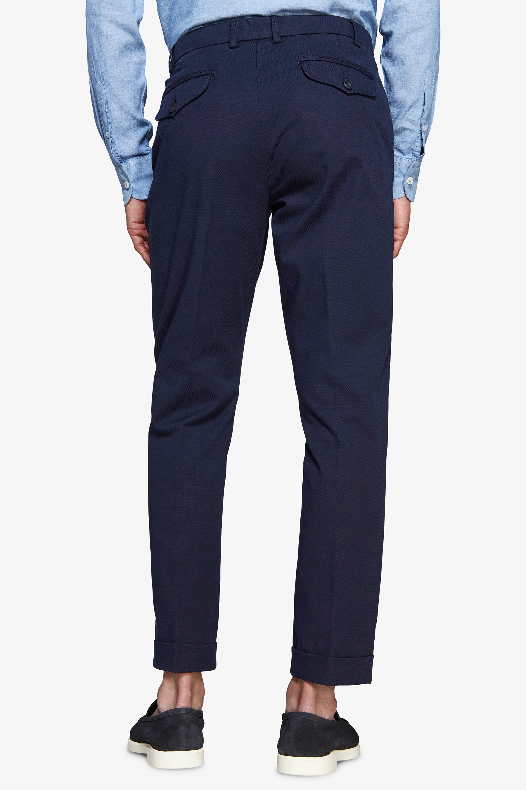 Pantalón texturizado azul