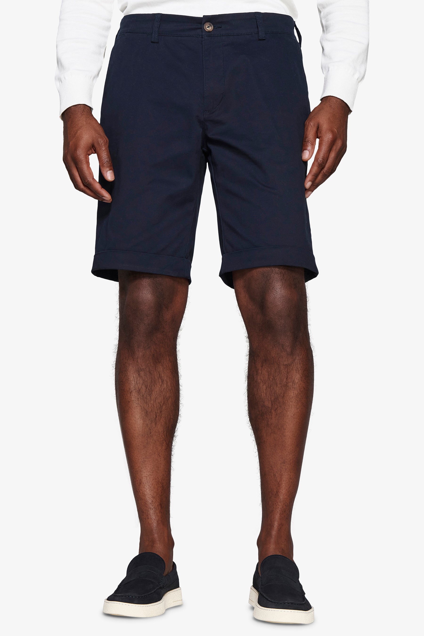 Bermuda chino basic in cotone blu