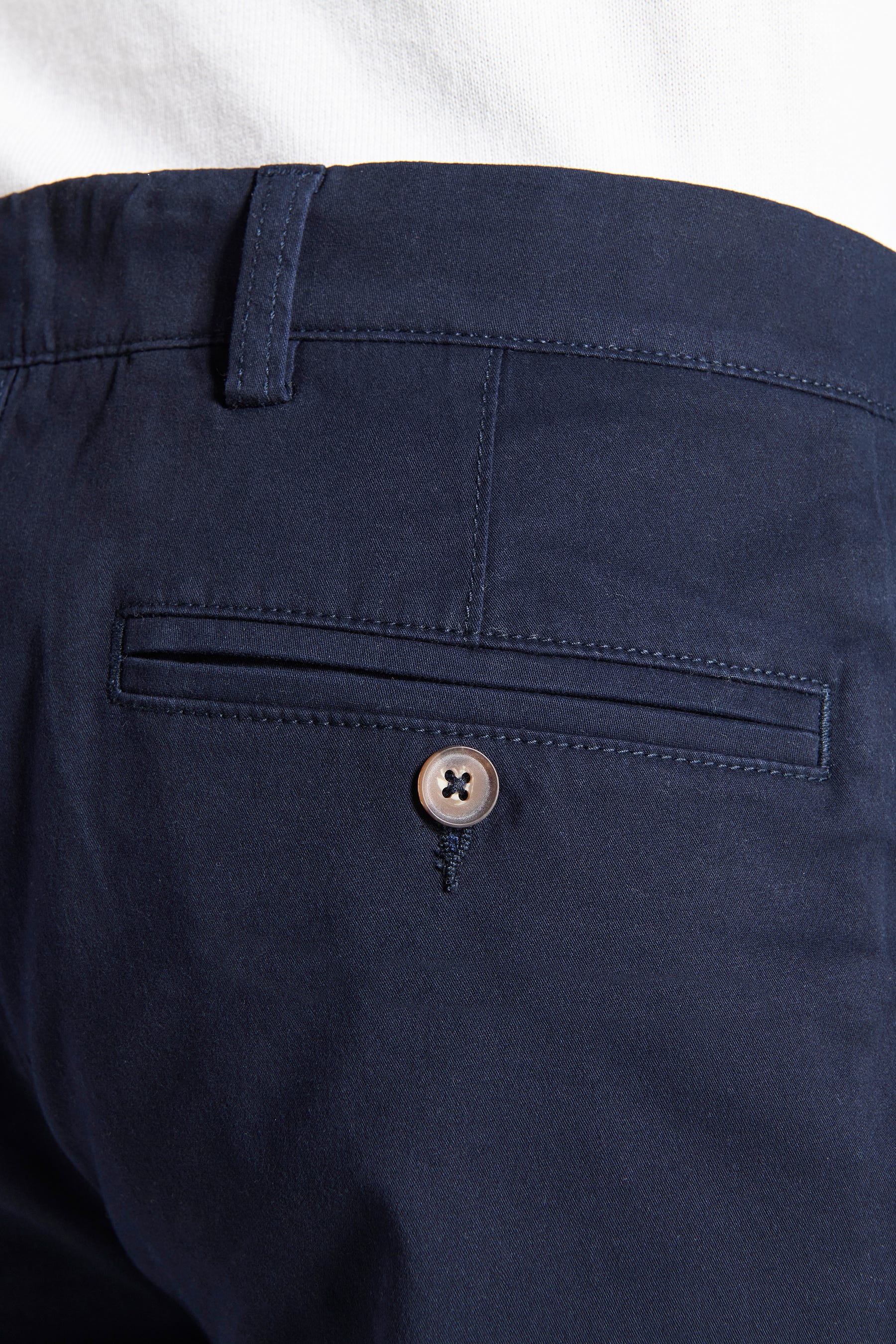 Bermuda chino basic in cotone blu-Dan John