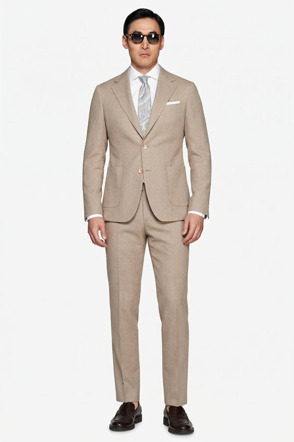 Giacca tela melange beige-Dan John