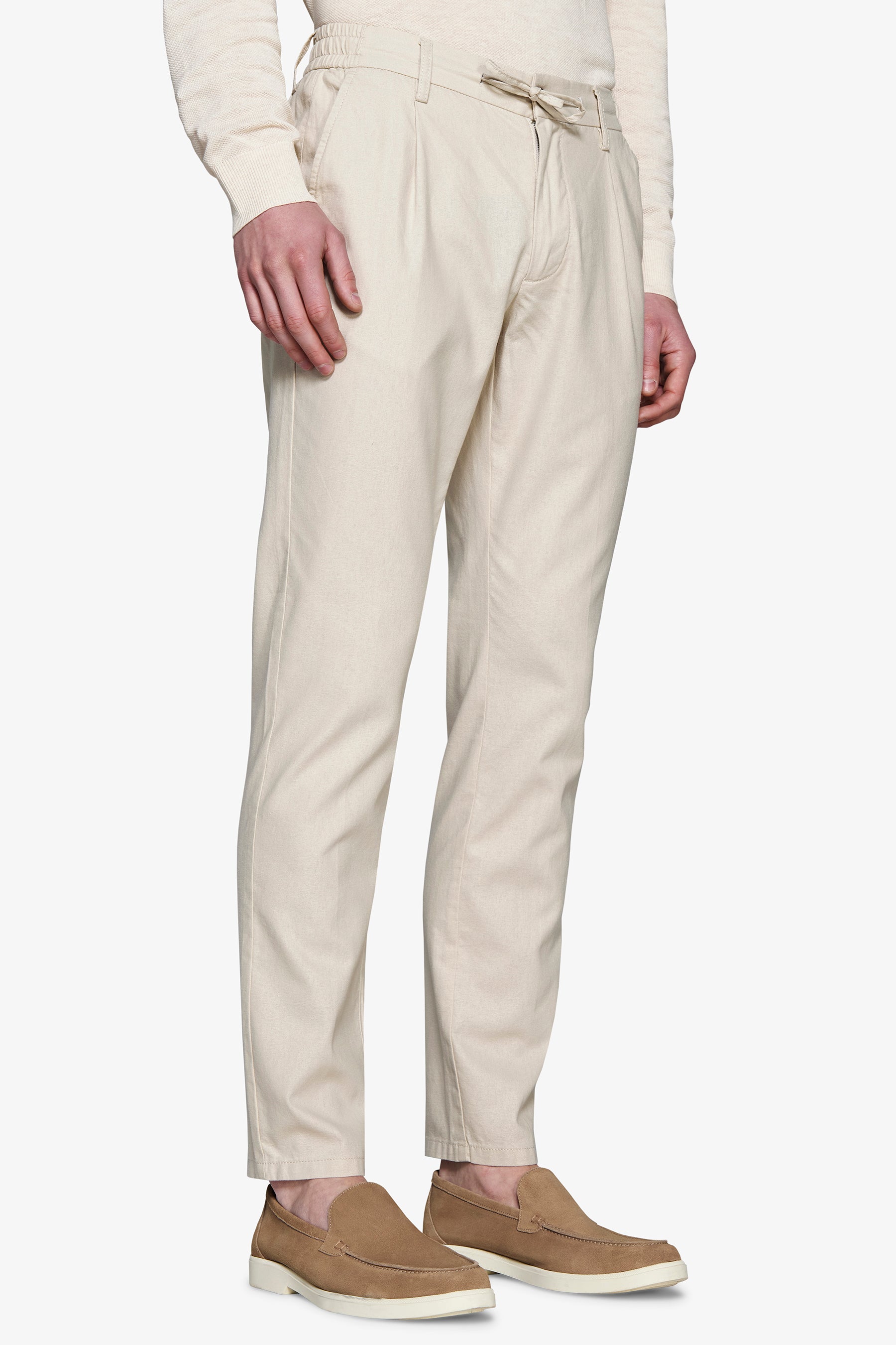 Pantalaccio misto lino sabbia