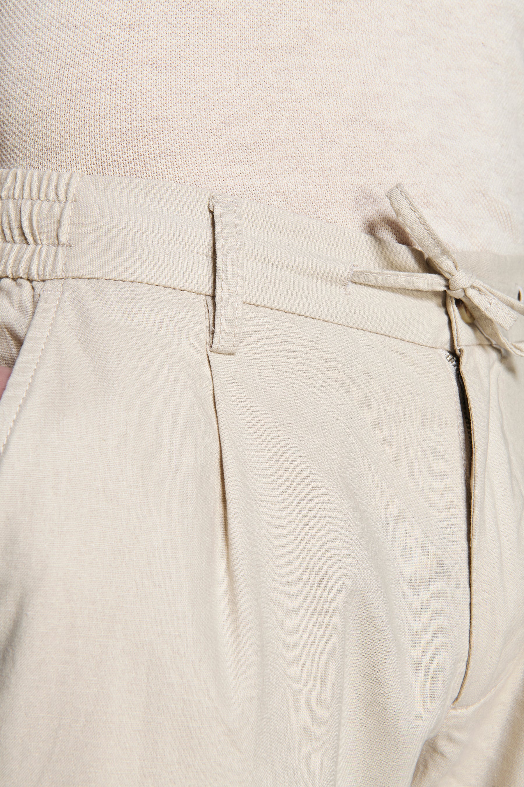 Pantalaccio misto lino sabbia