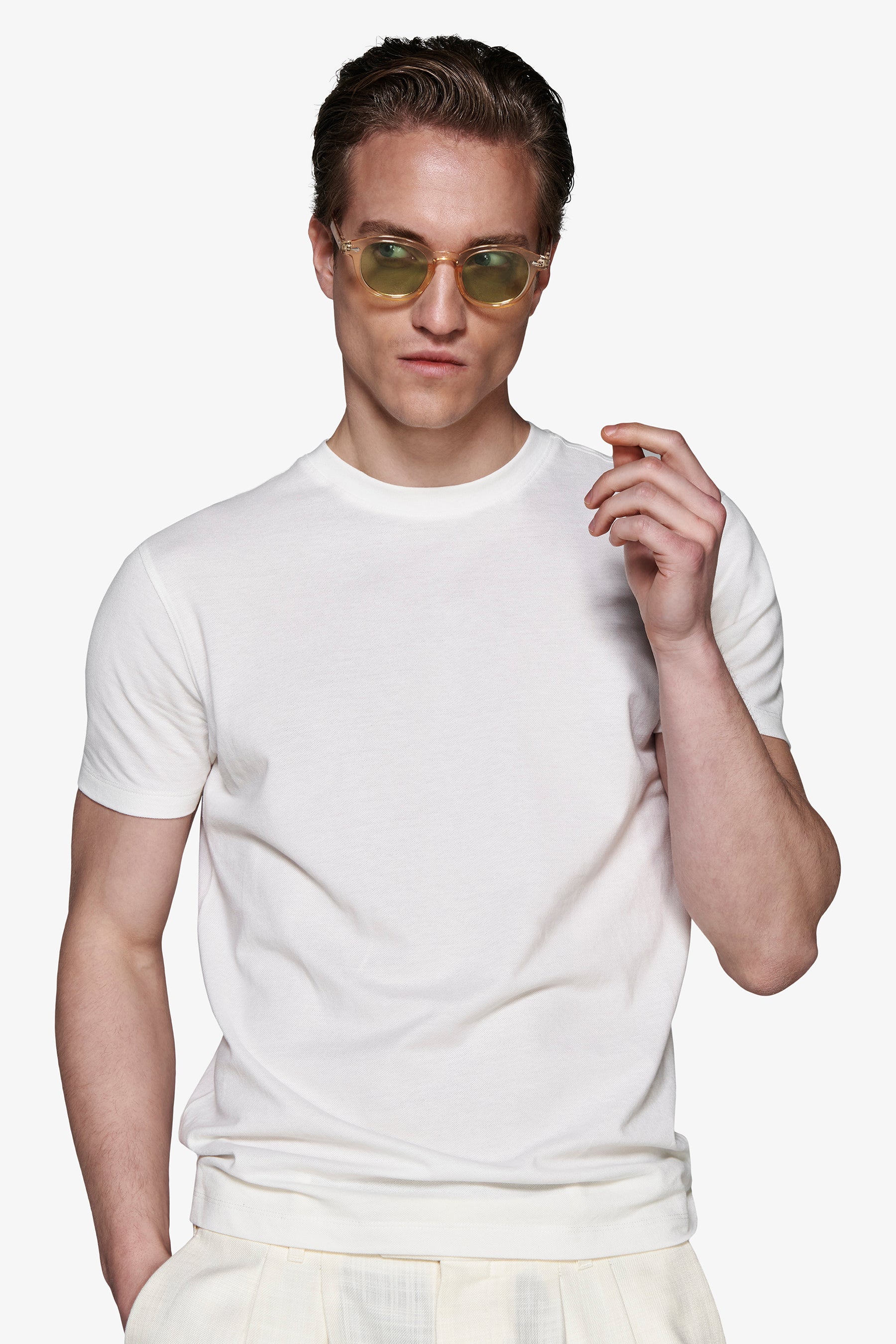 T-shirt armaturata panna