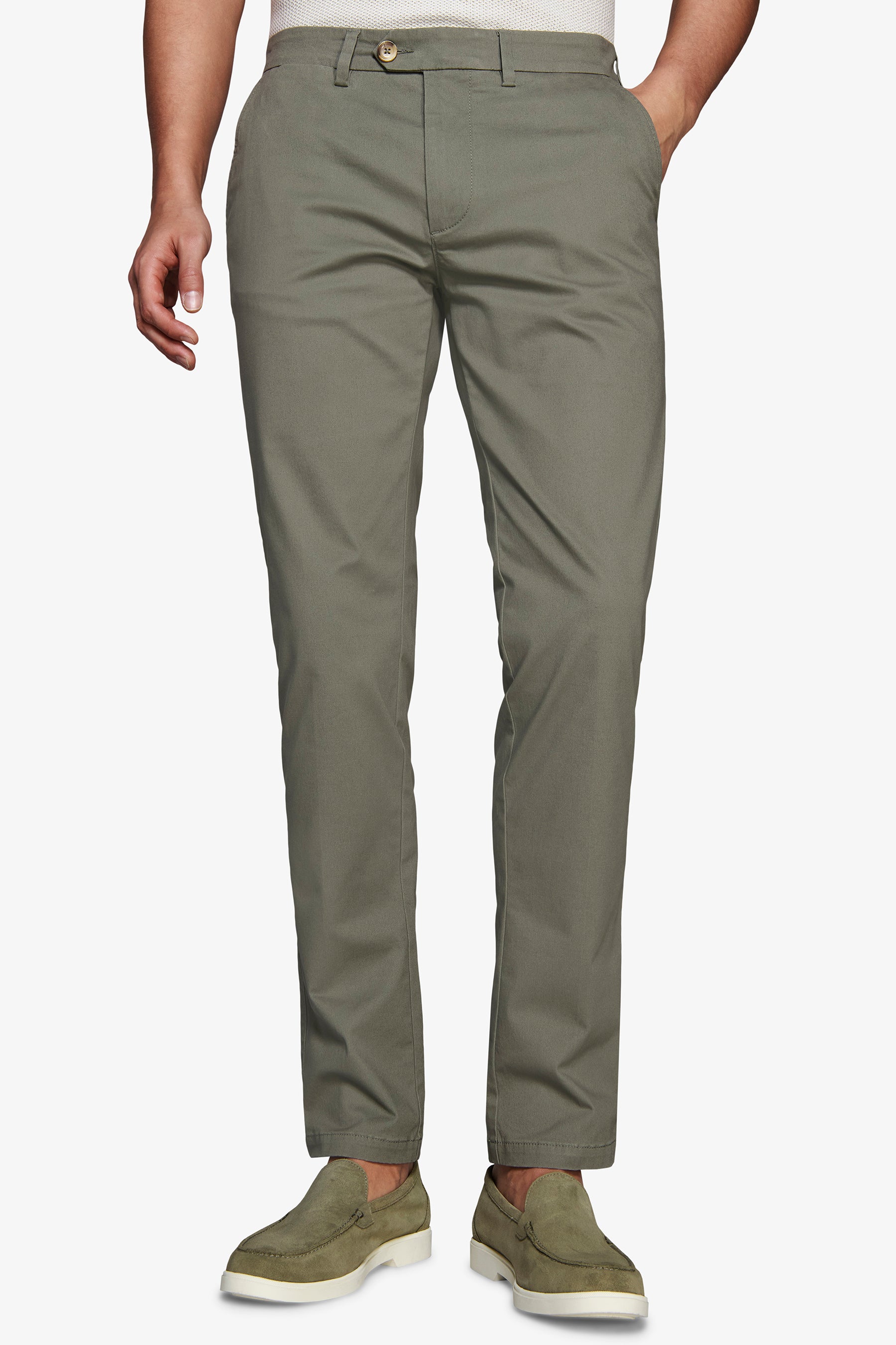 Pantaloni chino verde