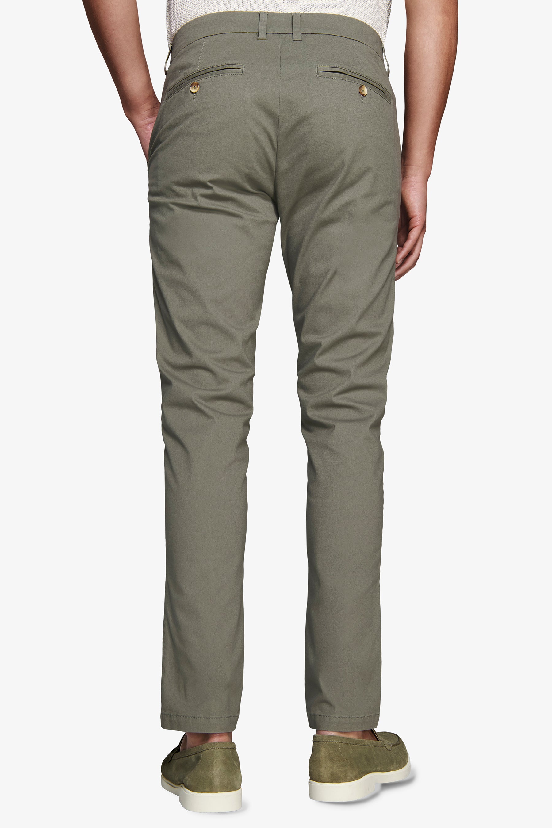 Pantaloni chino verde