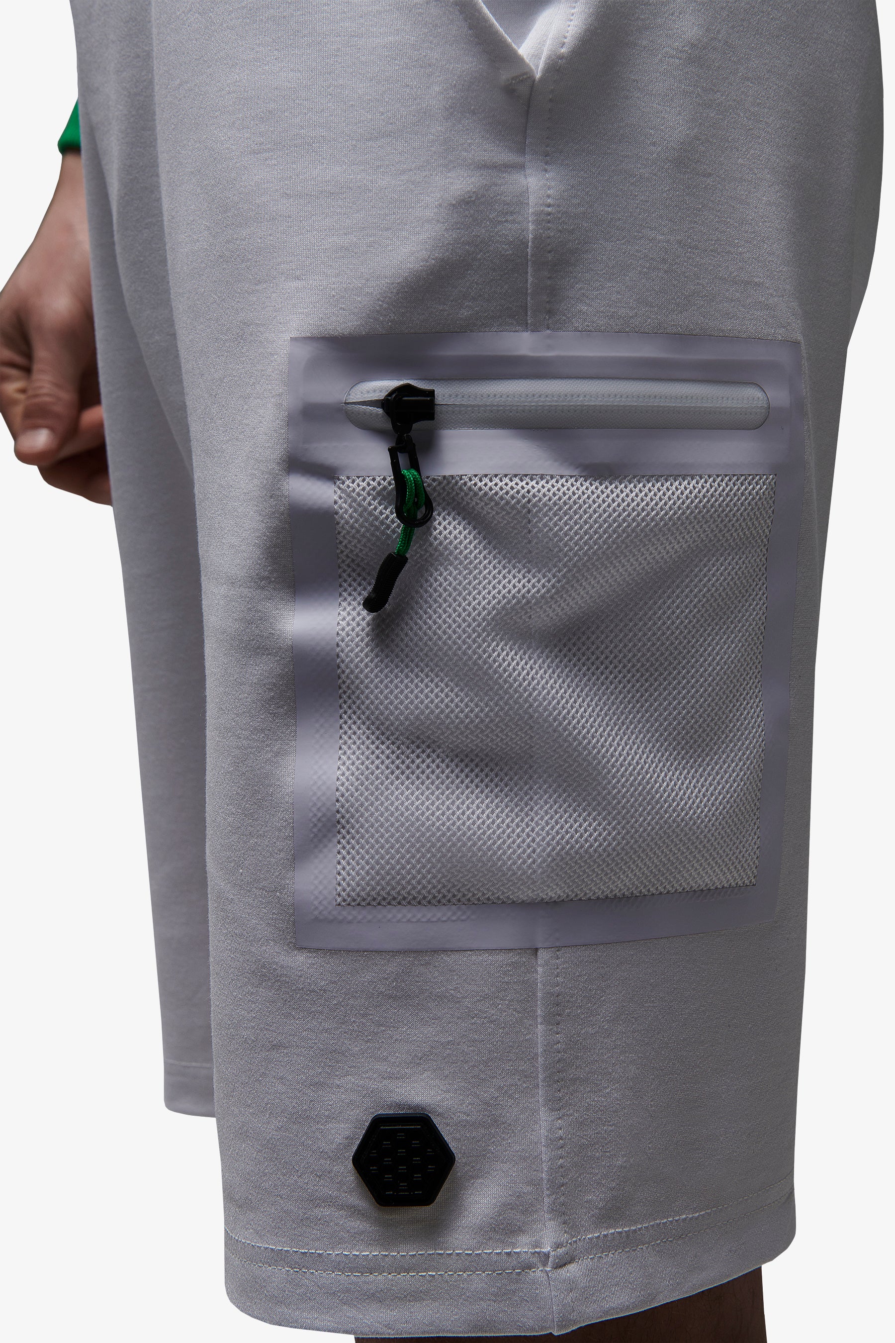 DNJ white technical soft bermuda shorts