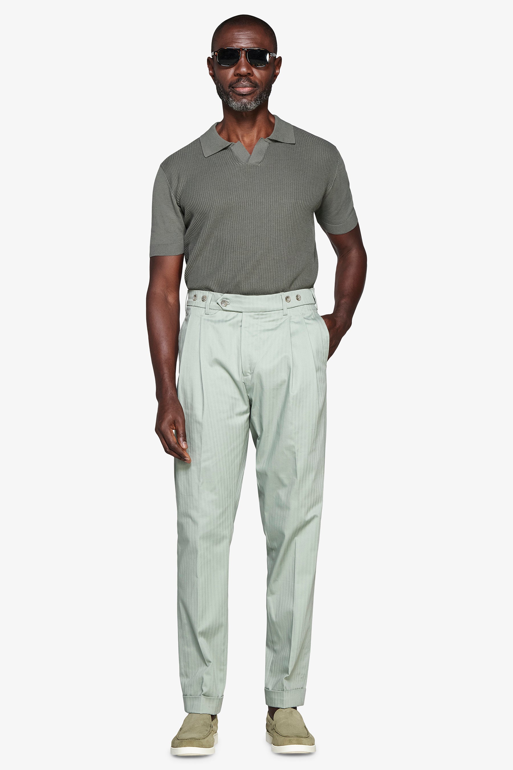 Polo texturizado verde