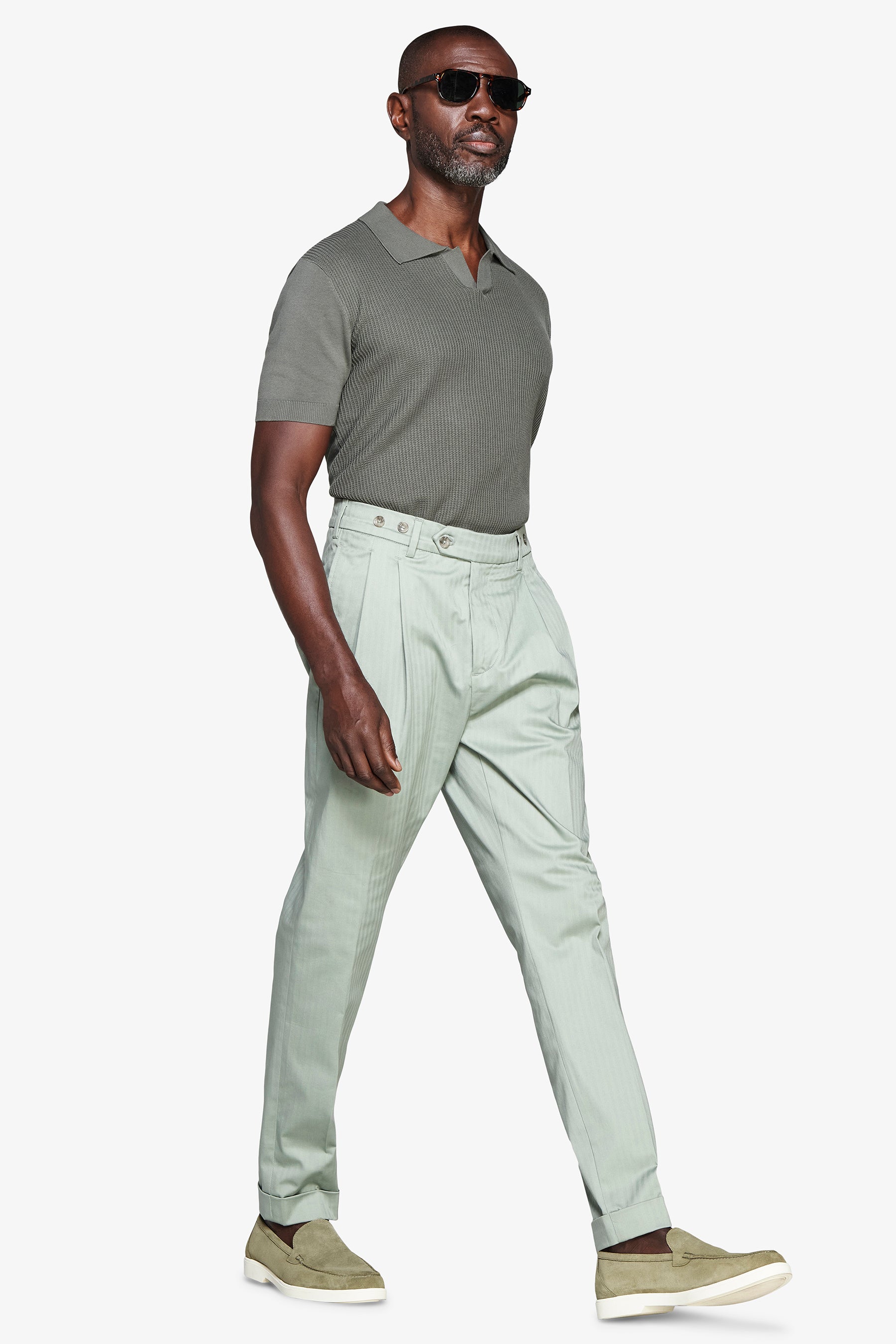 Polo texturizado verde