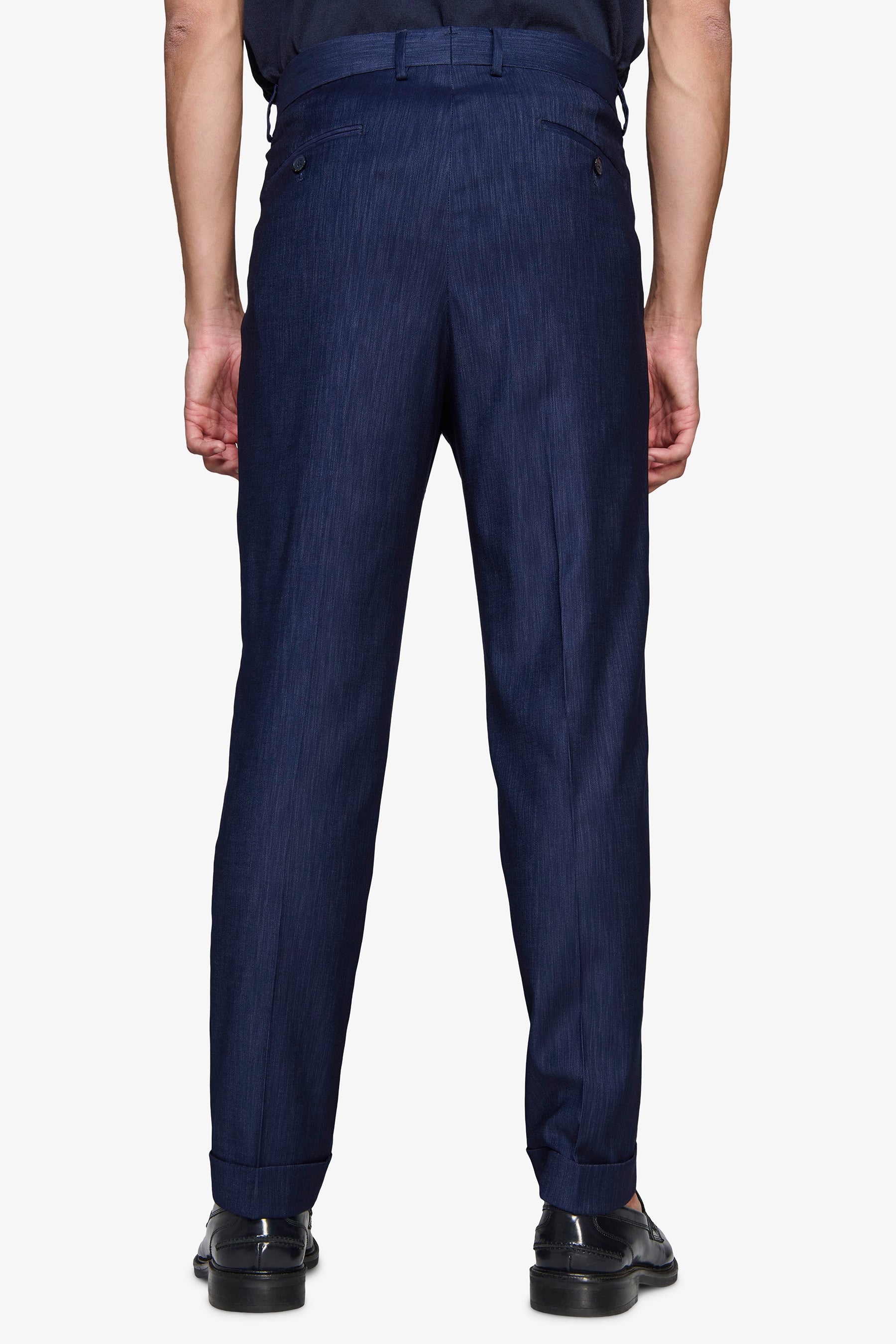 MODULARE HOSE MIT DUNKELBLAUEM DENIM-EFFEKT