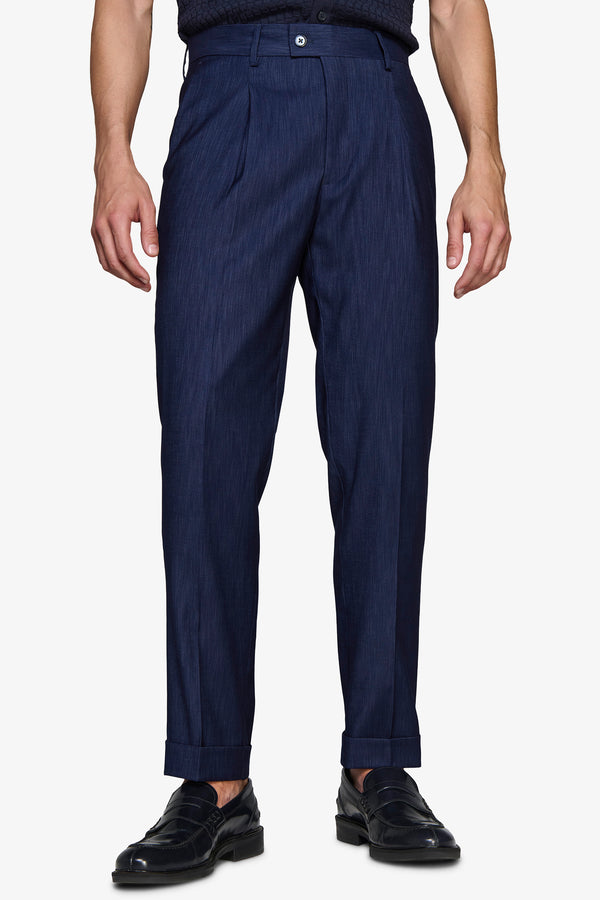 Hose in dunkelblauer Denim-Optik