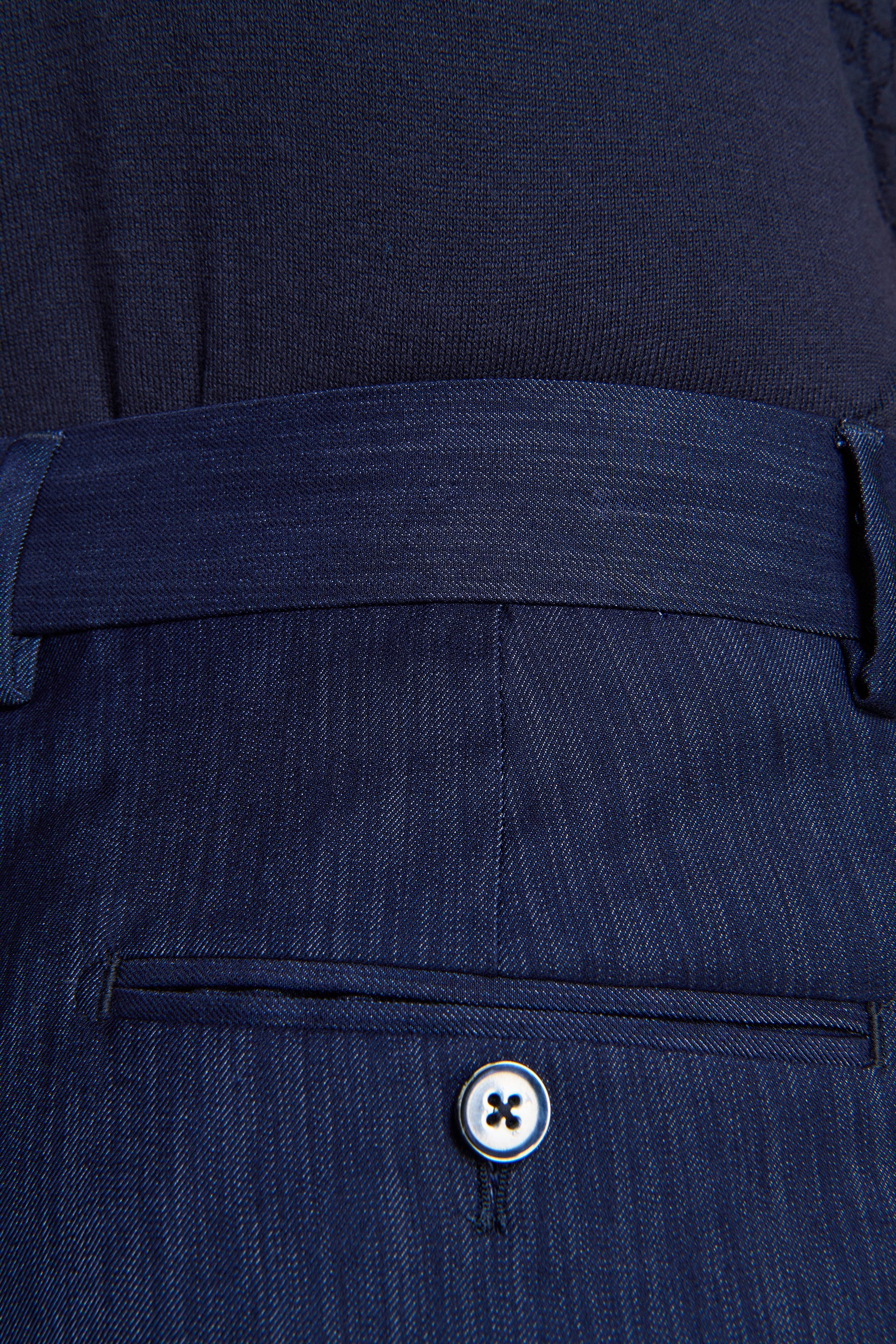 Pantaloni effetto denim blu scuro