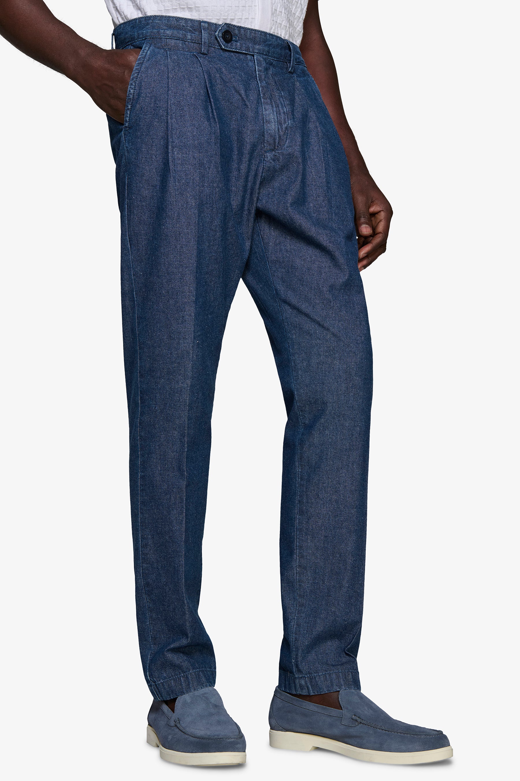 Pantalón de doble pinza cambray