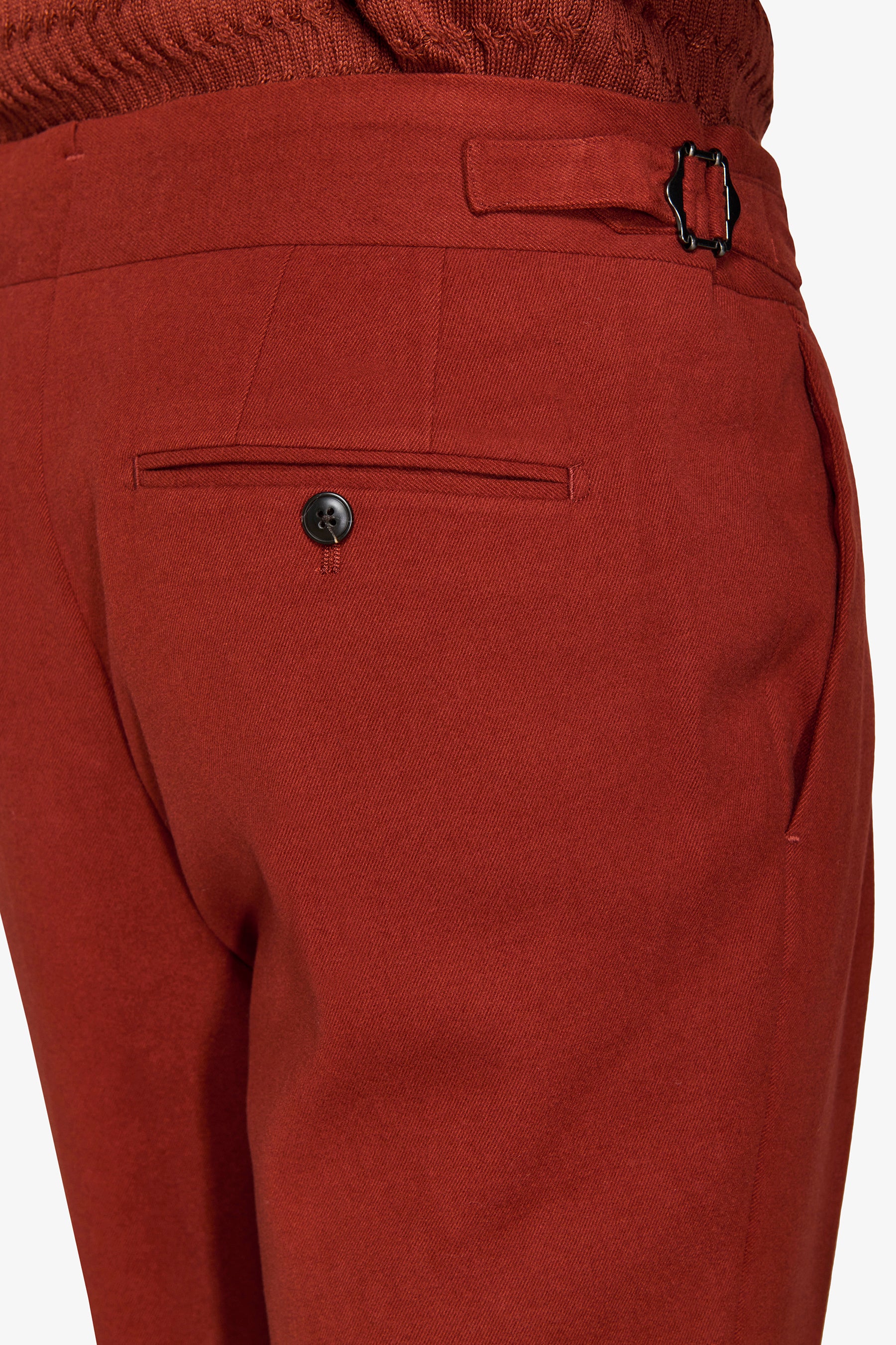 Pantaloni da abito in flanella compatta coccio-Dan John