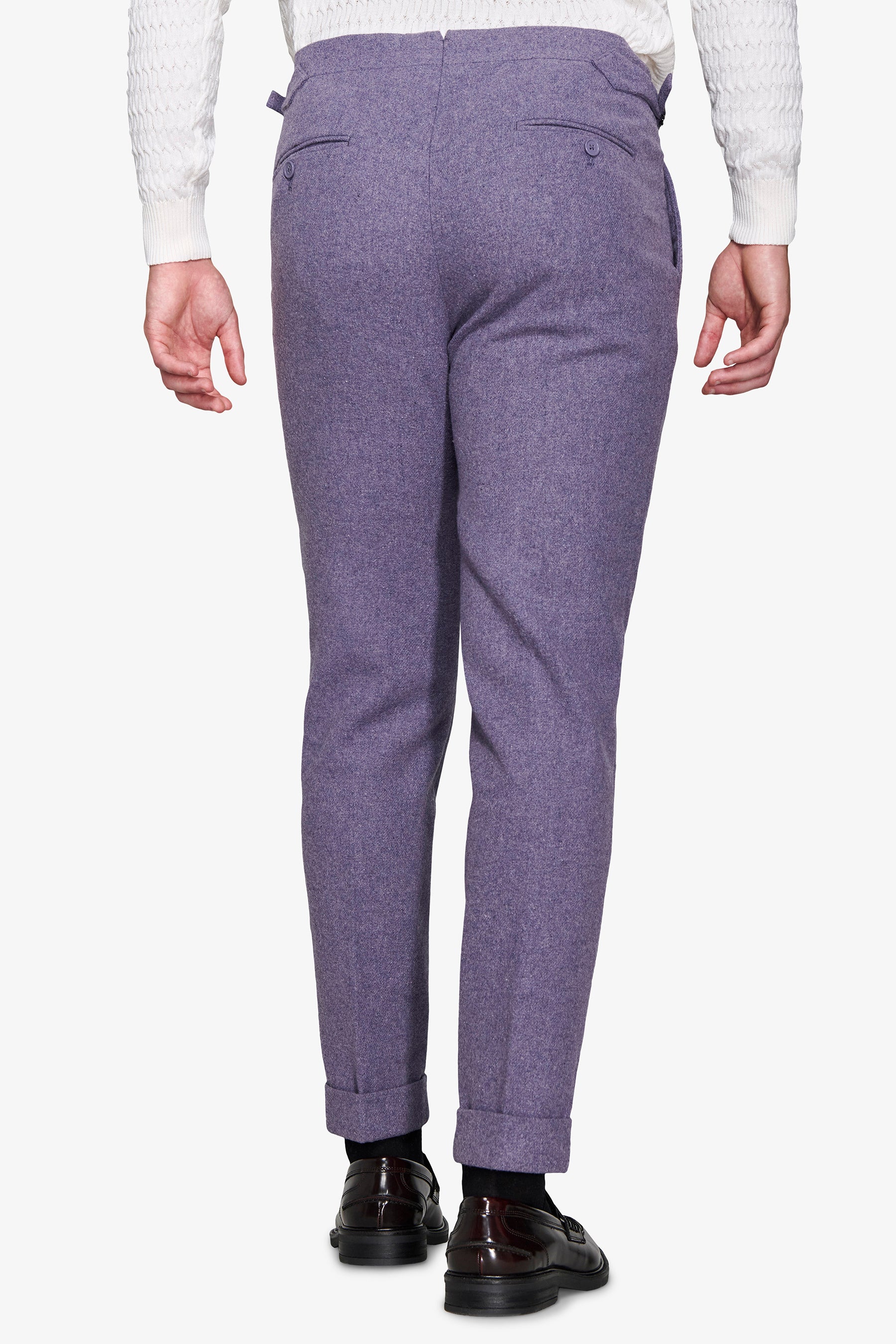 Pantaloni da abito flanella viola-Dan John